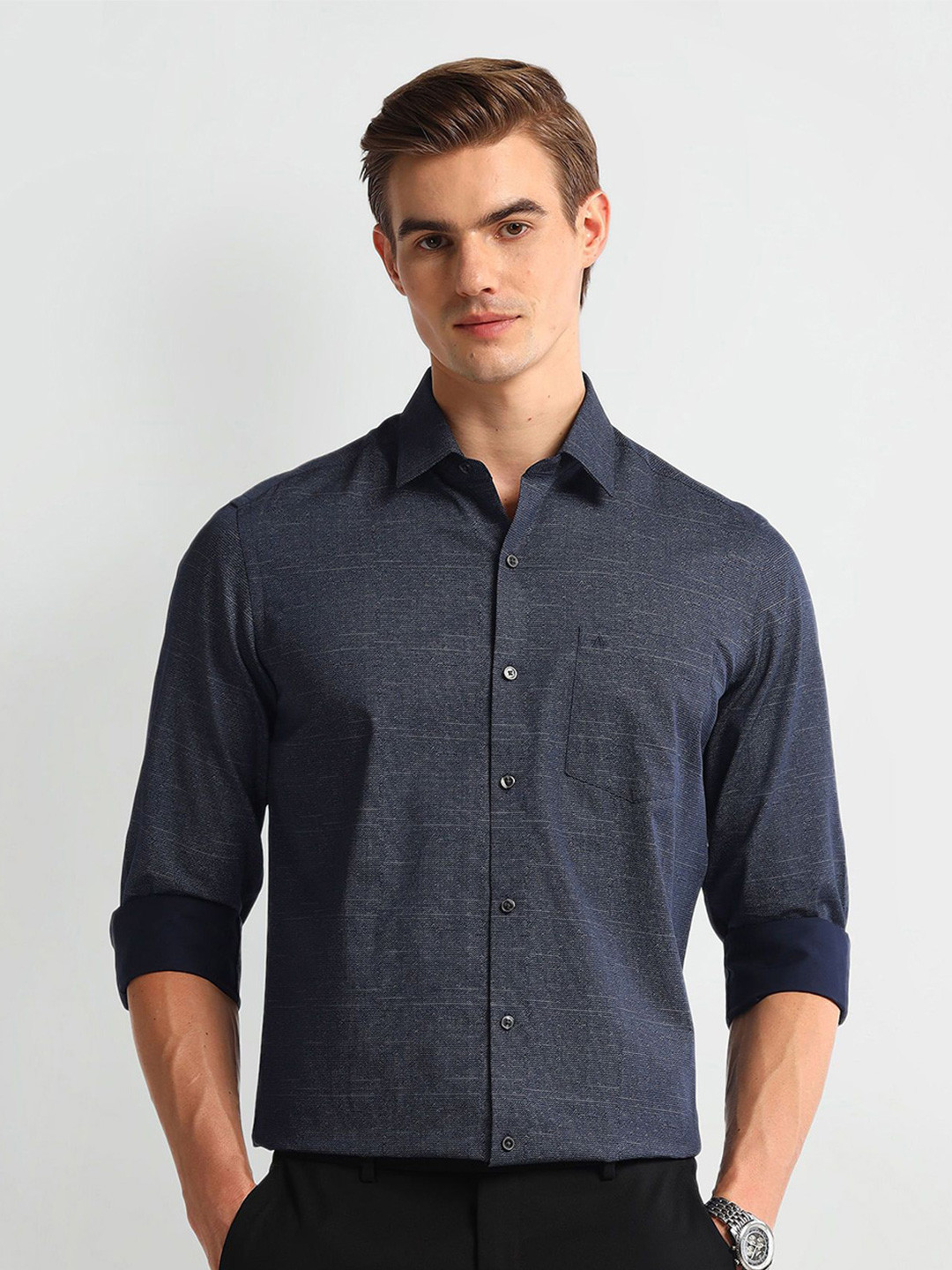 

Arrow Men Slim Fit Opaque Formal Shirt, Blue