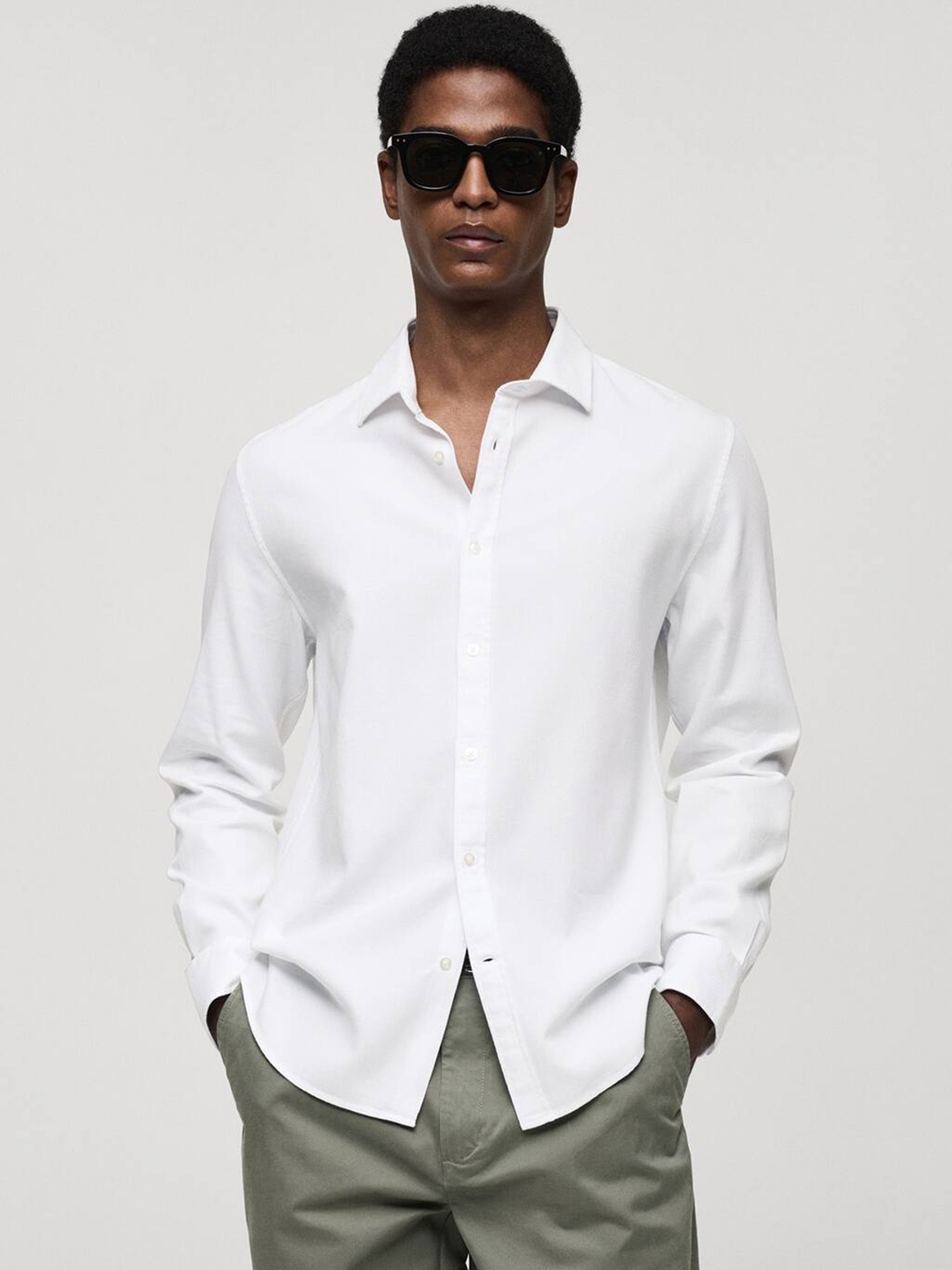 

MANGO MAN Pure Cotton Shirt, White