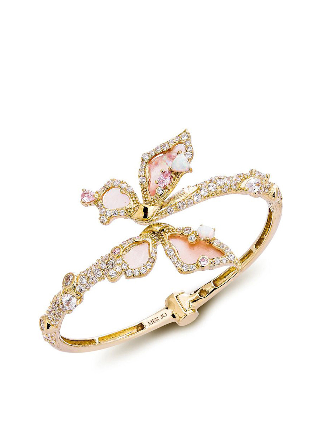

MISS JO 925 Sterling Silver Cubic Zirconia Gold-Plated Cuff Bracelet