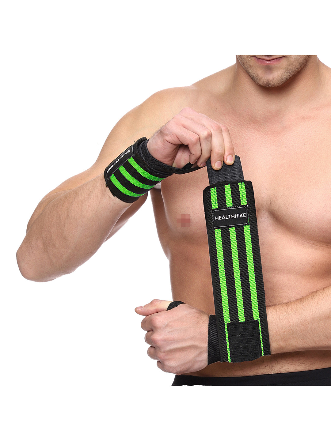 

HealthHike Unisex Set of 2 Adjustable Wrist Supporter Band, Green