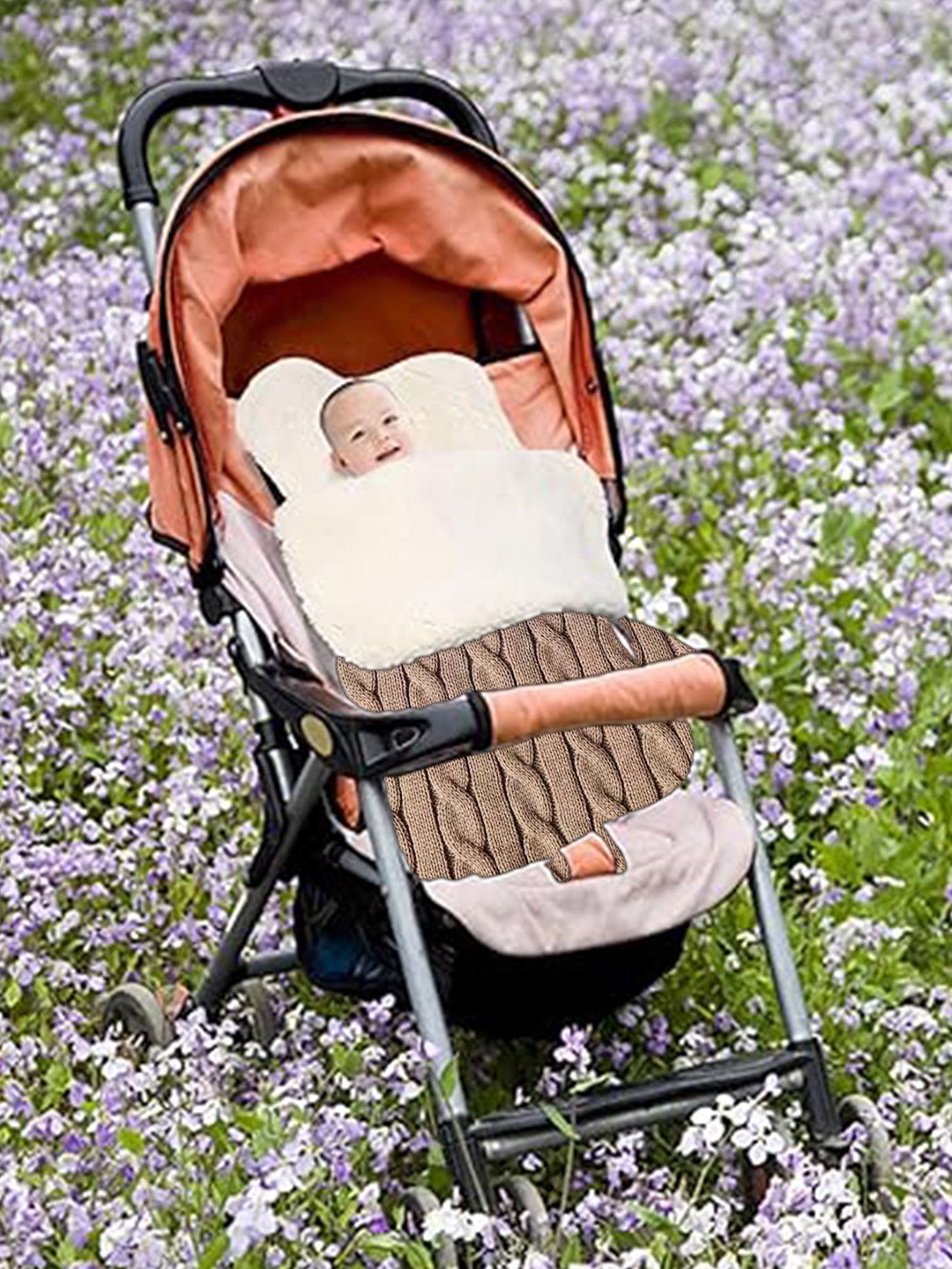 

Babymoon Infants Textured Baby Sleeping Bag, Brown