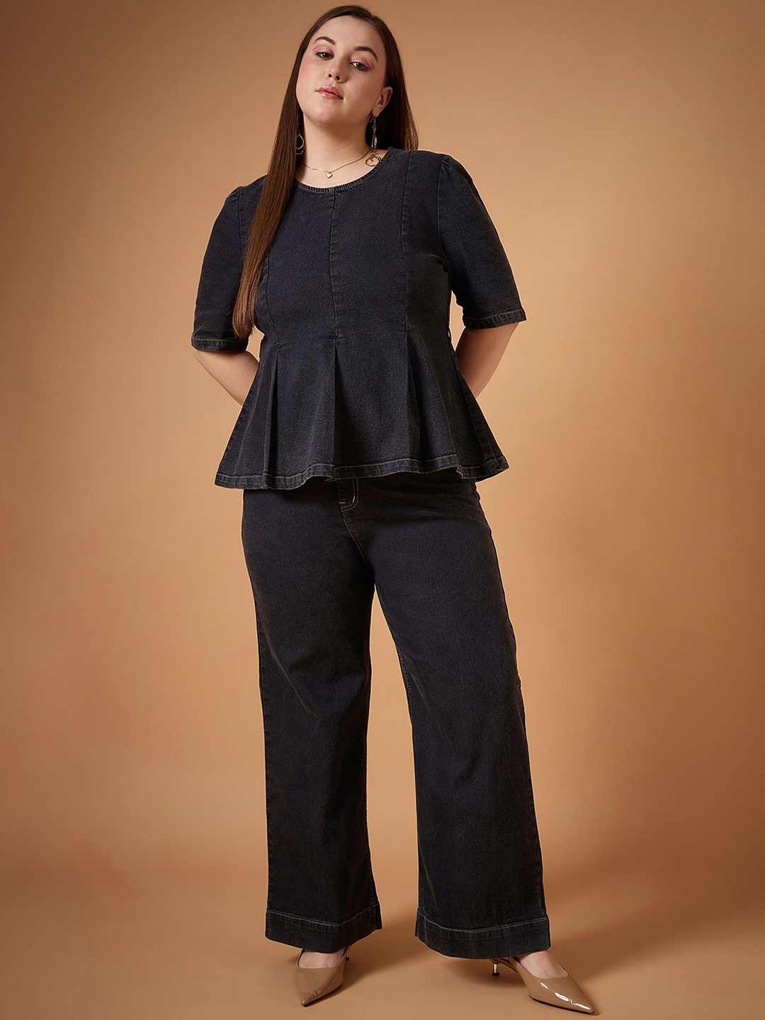 

SASSAFRAS Curve Top With Trousers Co-Ords, Black