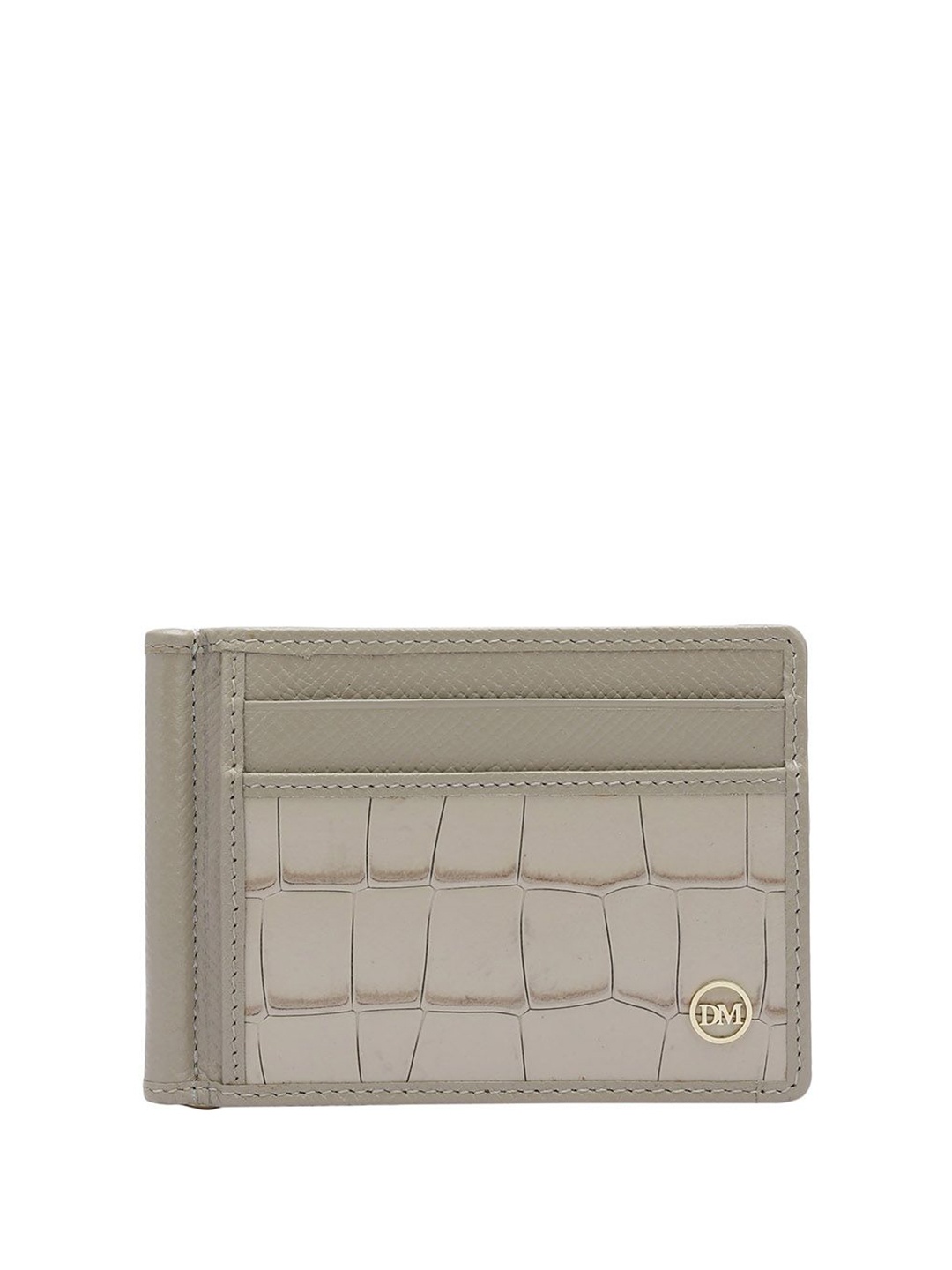 

Da Milano Unisex Textured Leather Money Clip, White