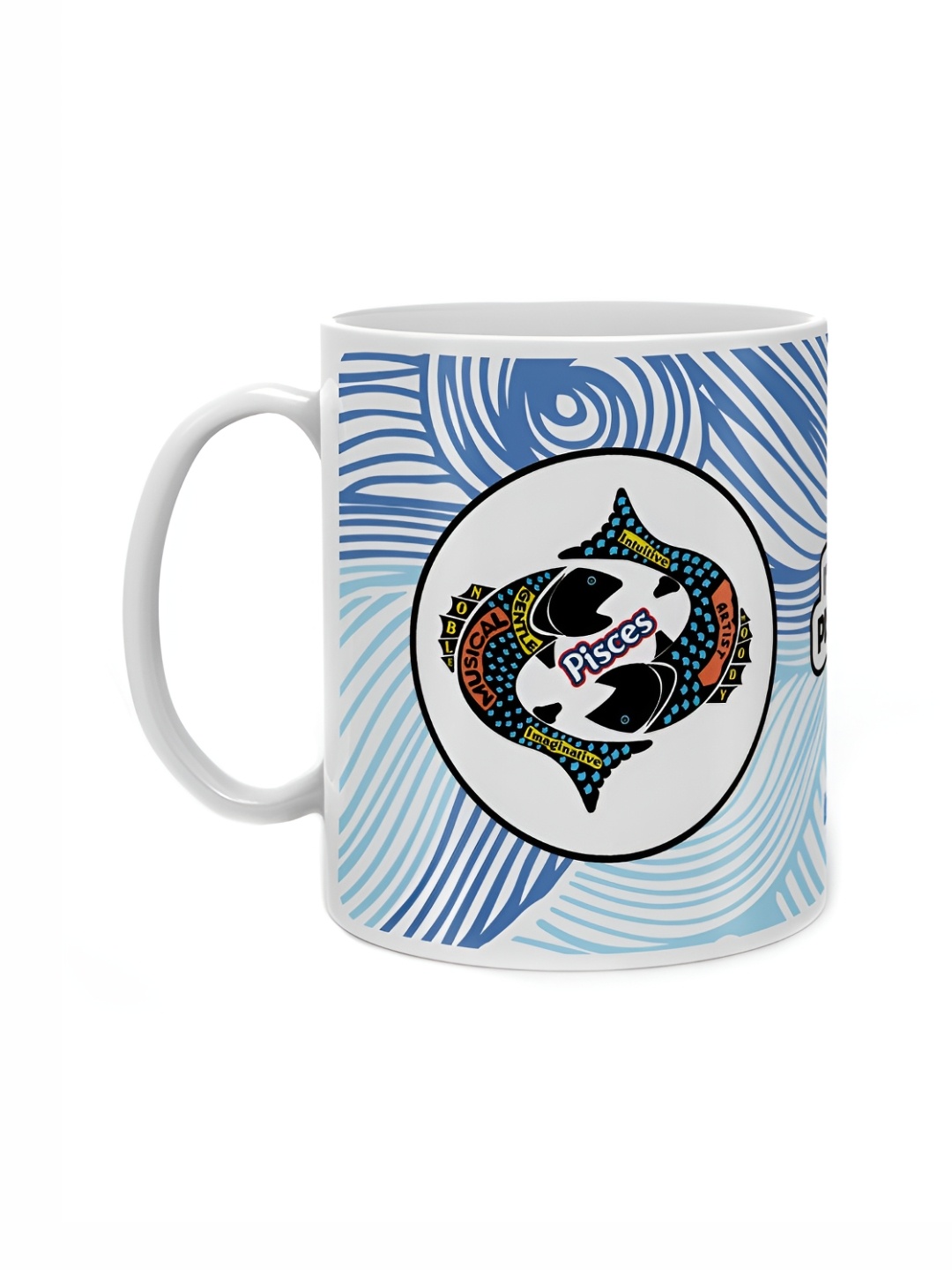 

Indigifts Blue & White Printed Ceramic Matte Mugs