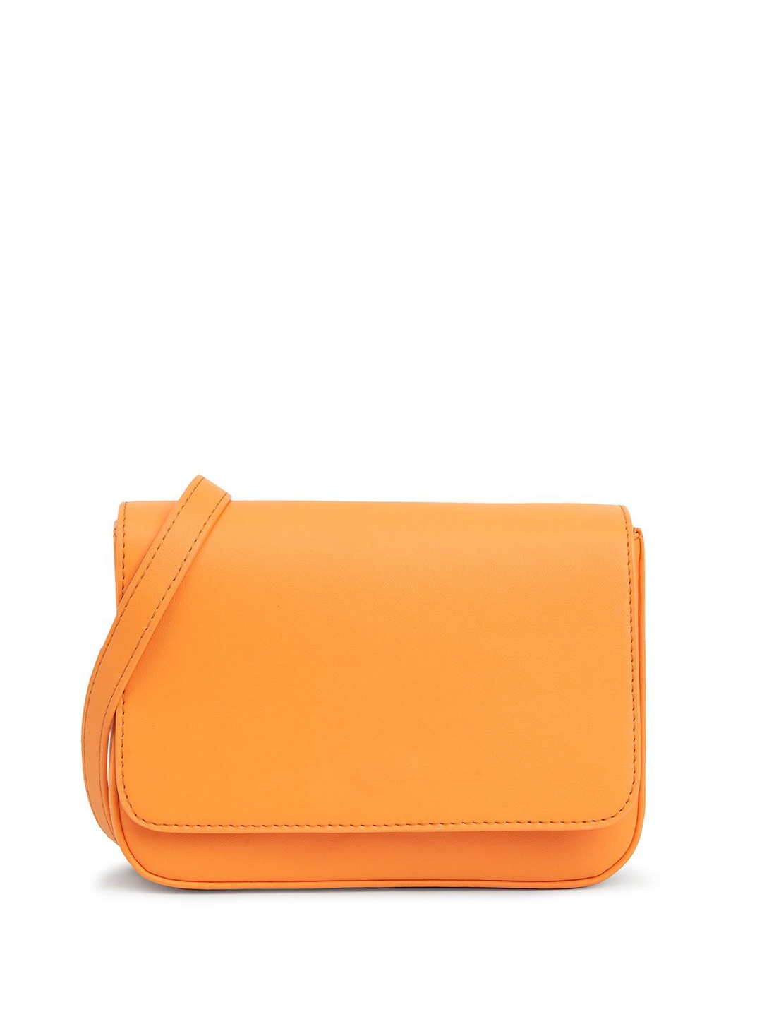 

DressBerry PU Structured Sling Bag with Fringed, Orange