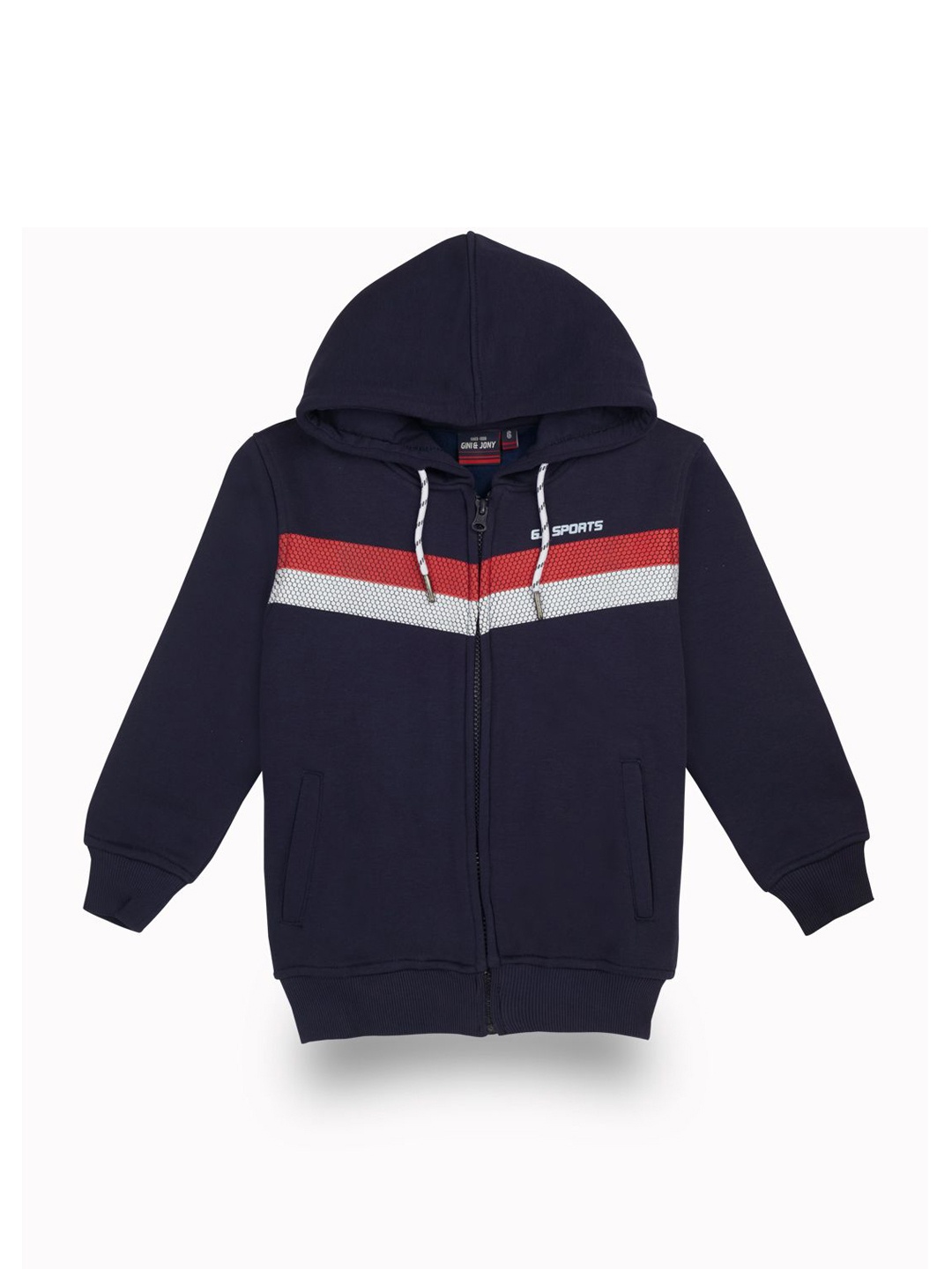 

Gini and Jony Boys Typography Colourblocked Bomber Jacket, Navy blue