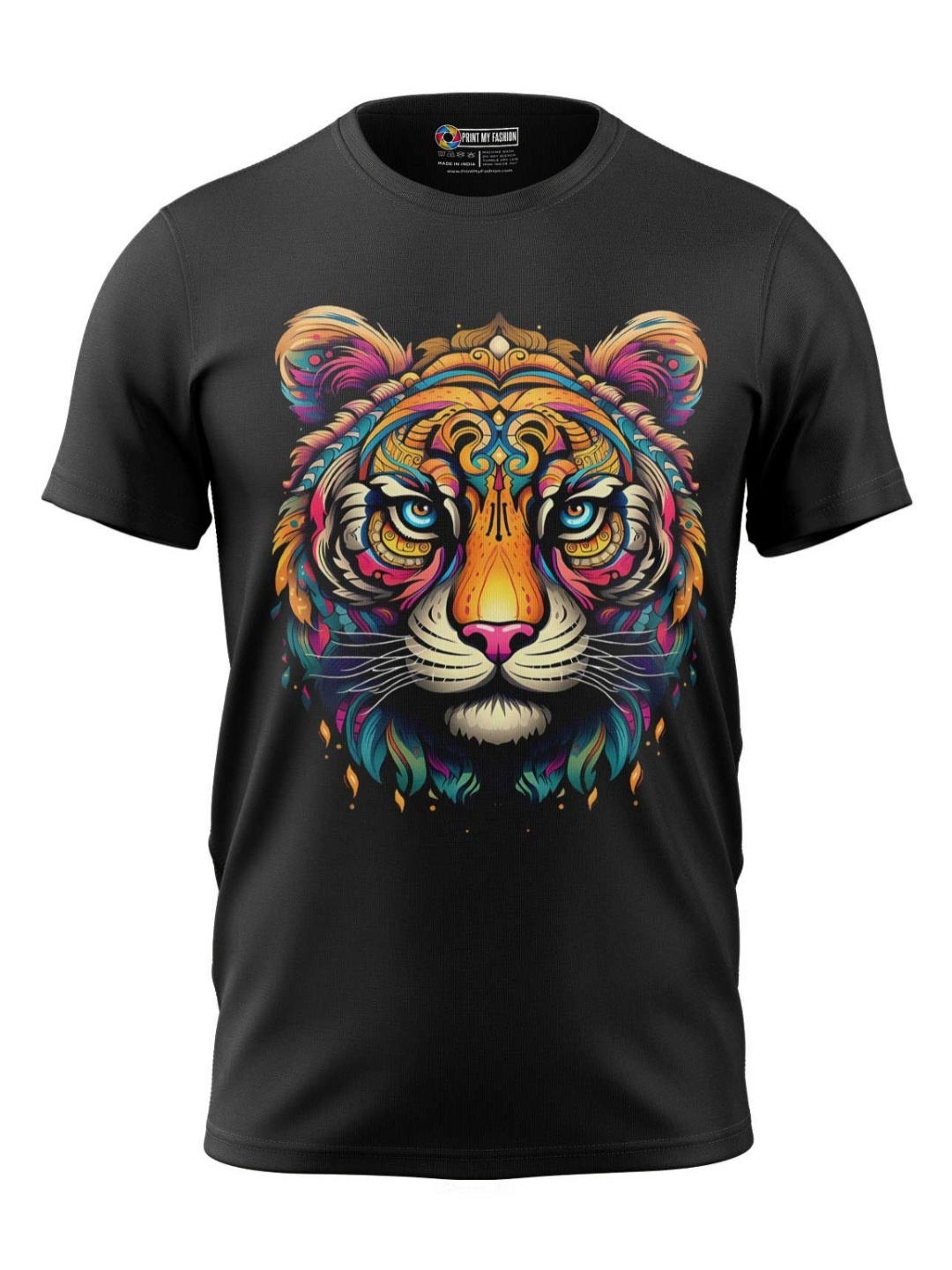 

Print My Fashion Boys Graphic Printed Round Neck Cotton T-shirt, Black