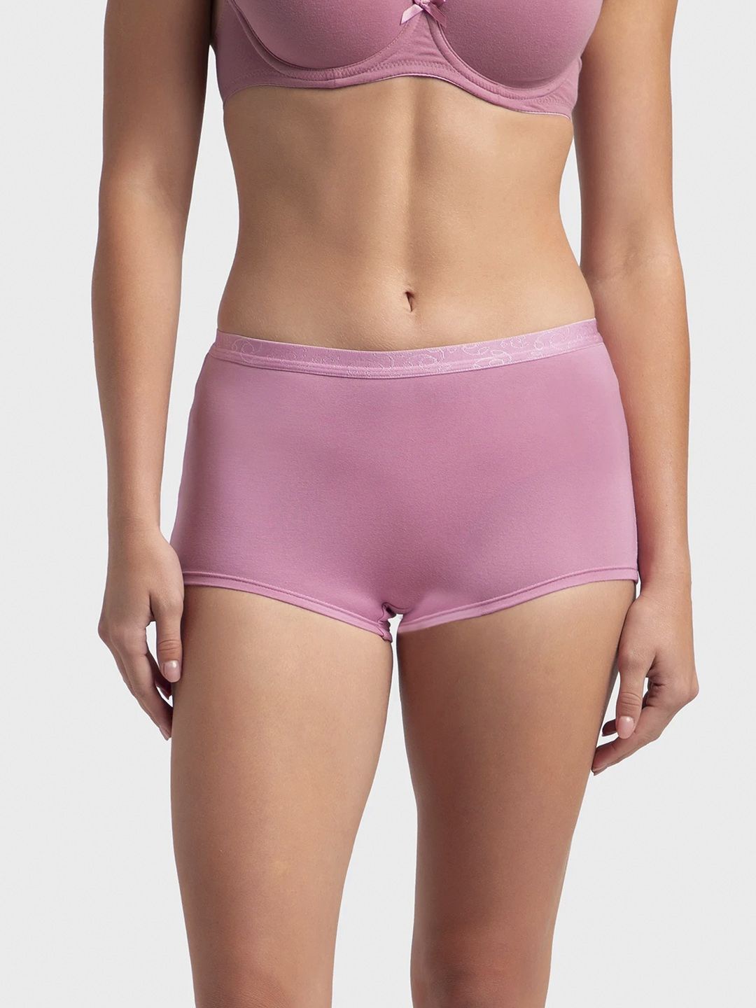 

Jockey Woman Mid-Rise Boy Shorts Briefs, Pink