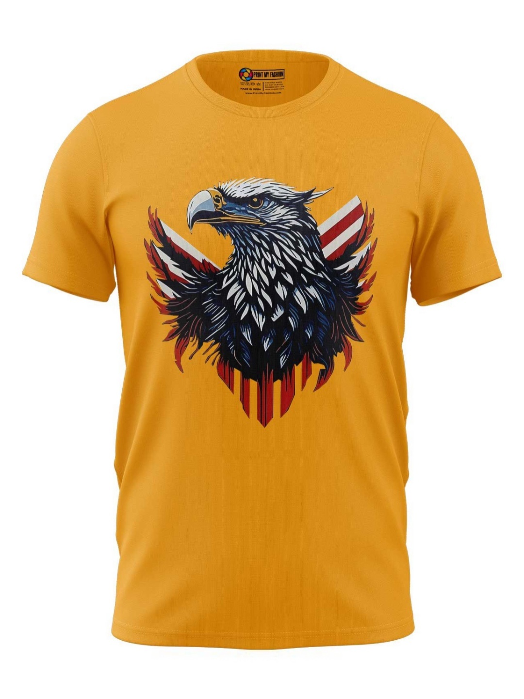 

Print My Fashion Boys Graphic Printed Round Neck Cotton T-shirt, Yellow