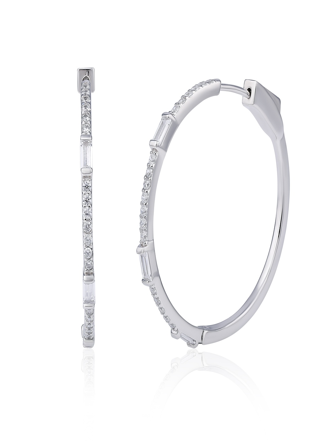 

DressBerry Contemporary Hoop Earrings, Silver