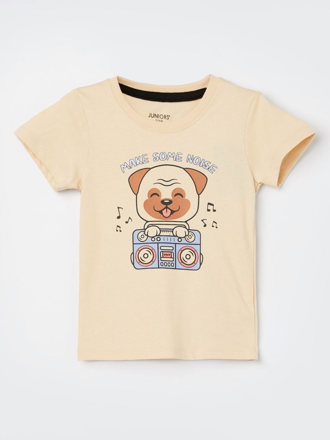 

Juniors by Lifestyle Boys Graphic Printed Round Neck Cotton T-shirt, Cream