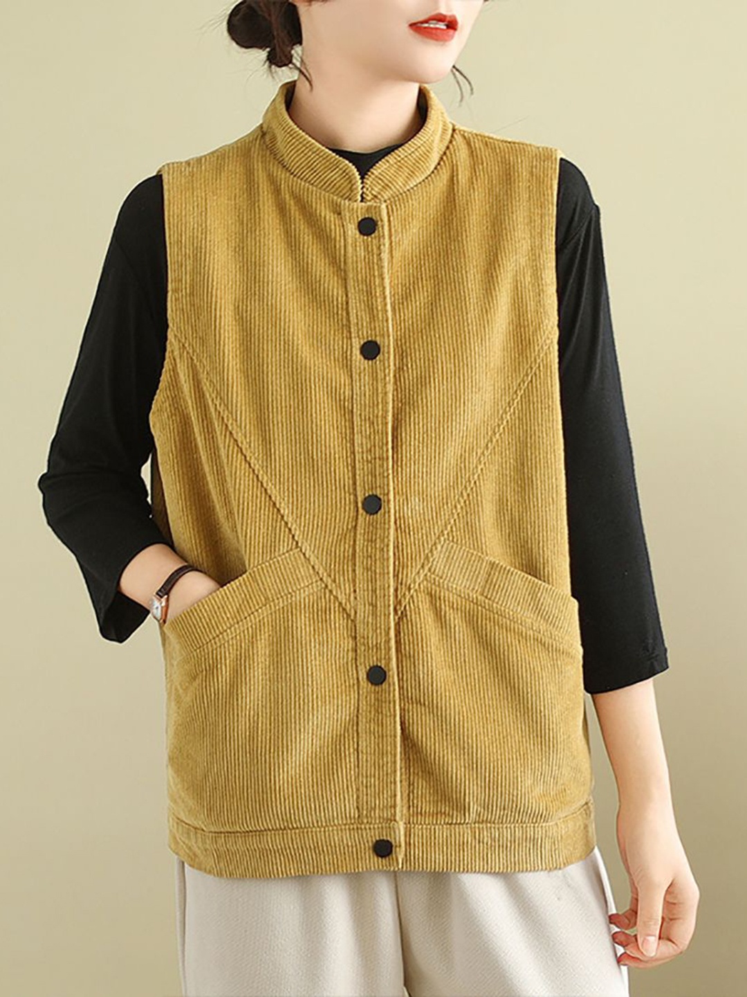 

StyleCast x Revolte Women Gilet Jacket, Yellow