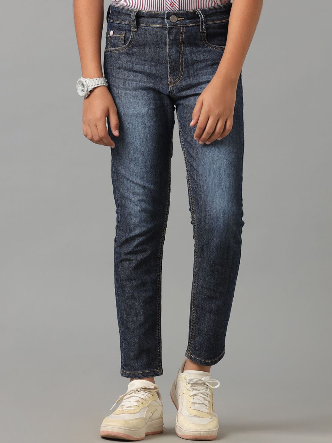 

UNDER FOURTEEN ONLY Boys Slim Fit Heavy Fade Jeans, Blue