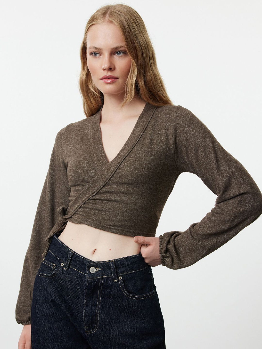 

Trendyol Wrap Crop Top, Na