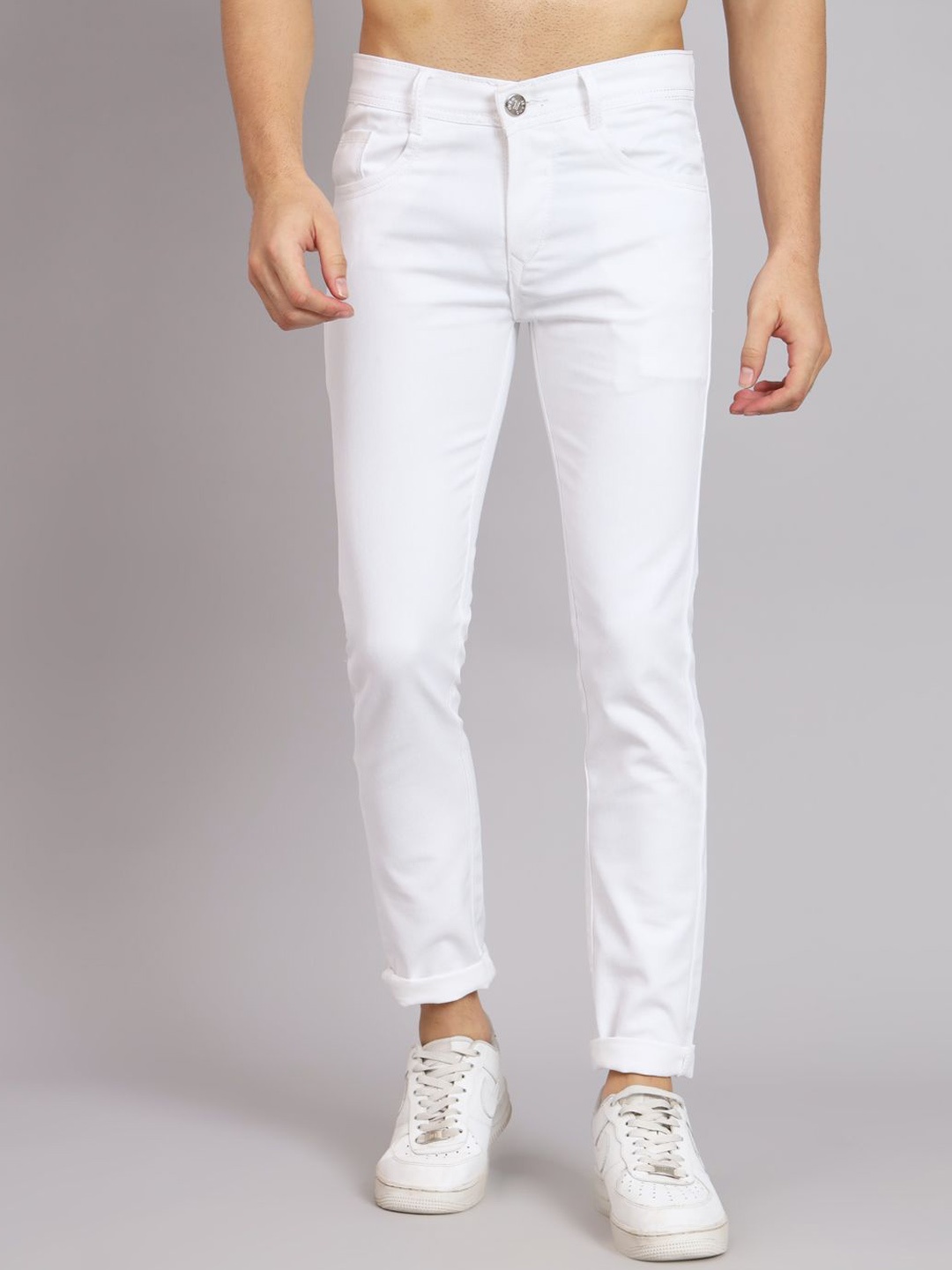 

LINARIA Men Classic Slim Fit Jeans, White