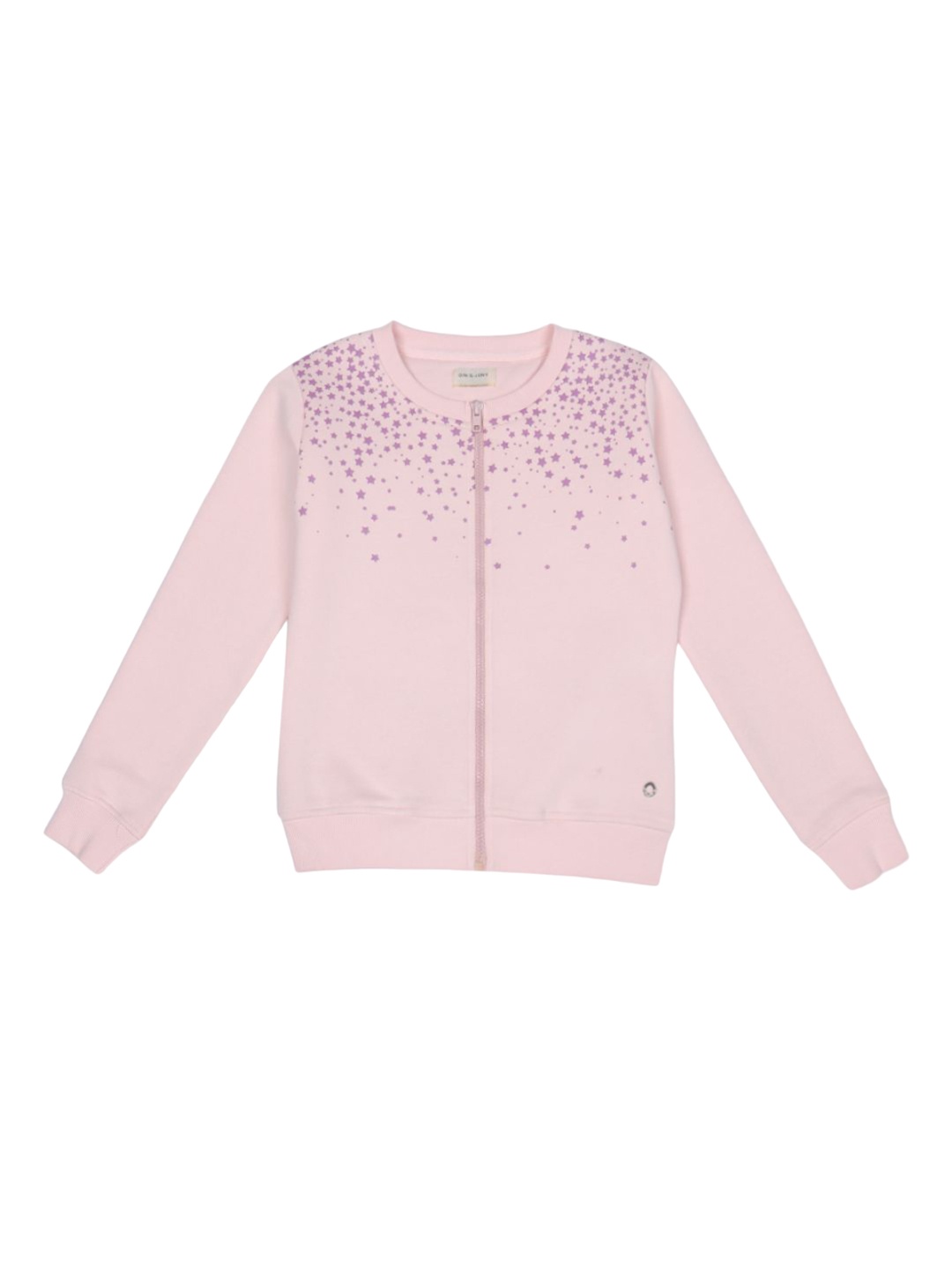 

Gini and Jony Girls Cotton Printed Bomber Jacket, Pink