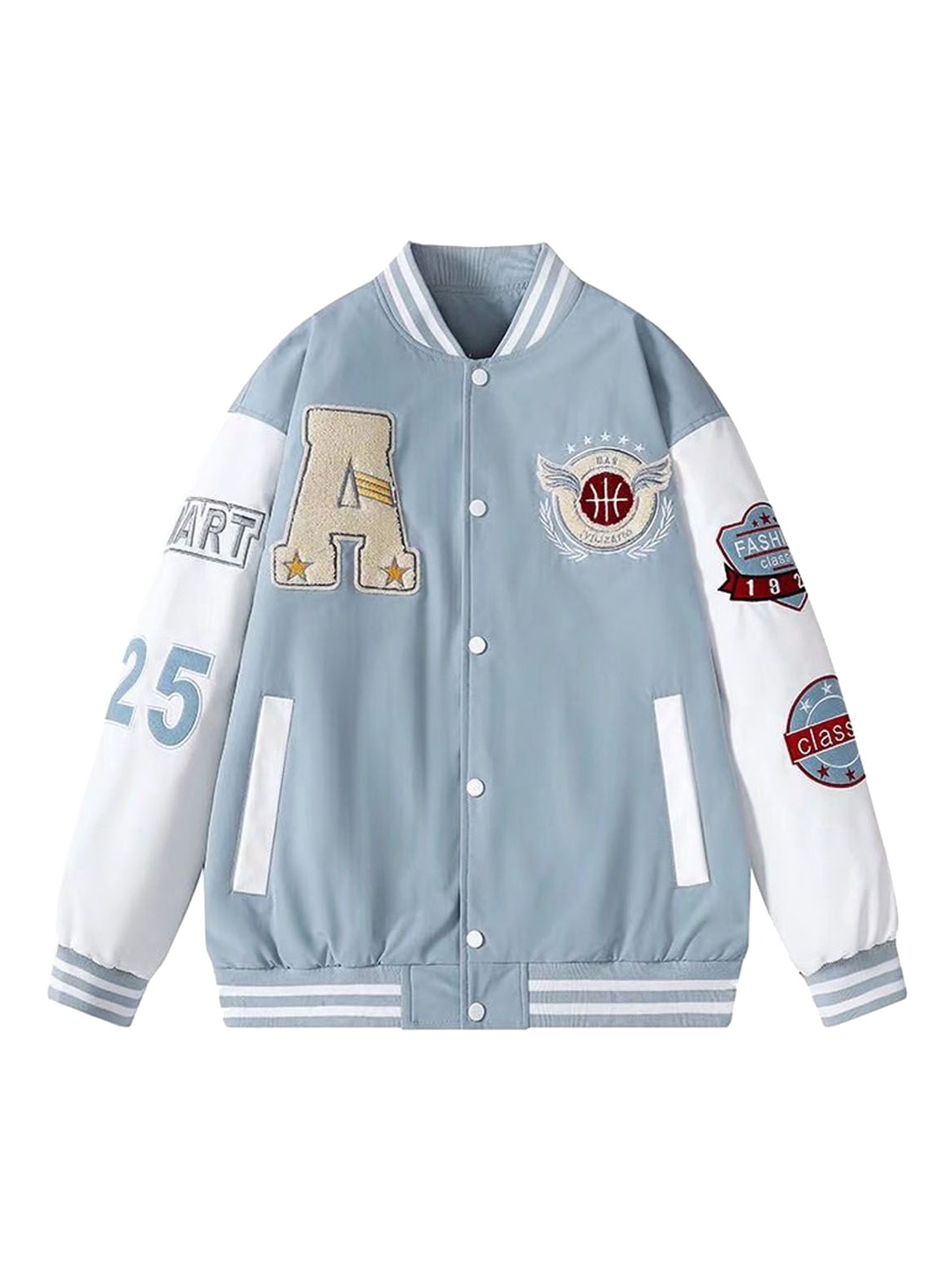 

StyleCast Men Varsity Jacket, Blue