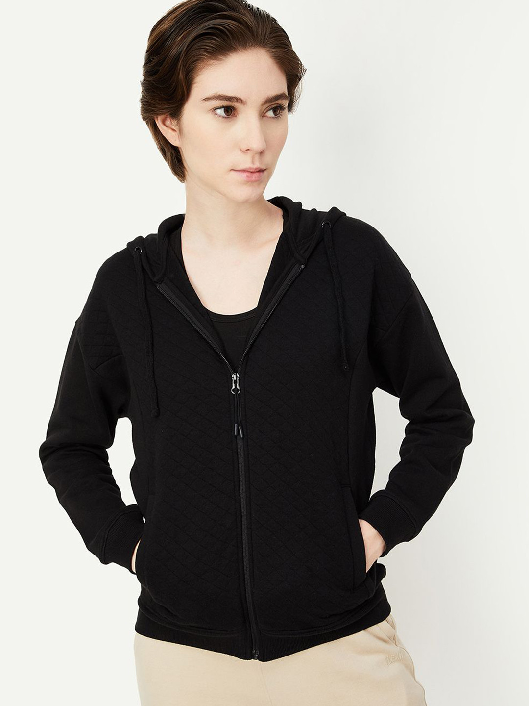 

max Women Hooded Sweatshirt, Black