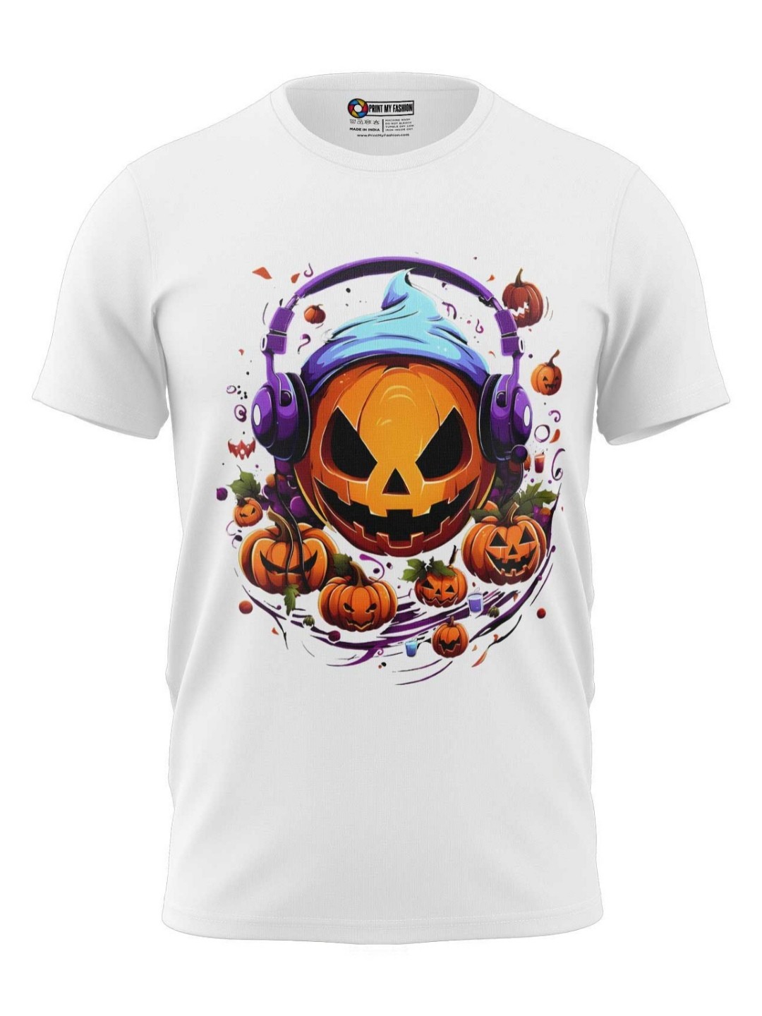 

Print My Fashion Boys Graphic Printed Round Neck Cotton T-shirt, White