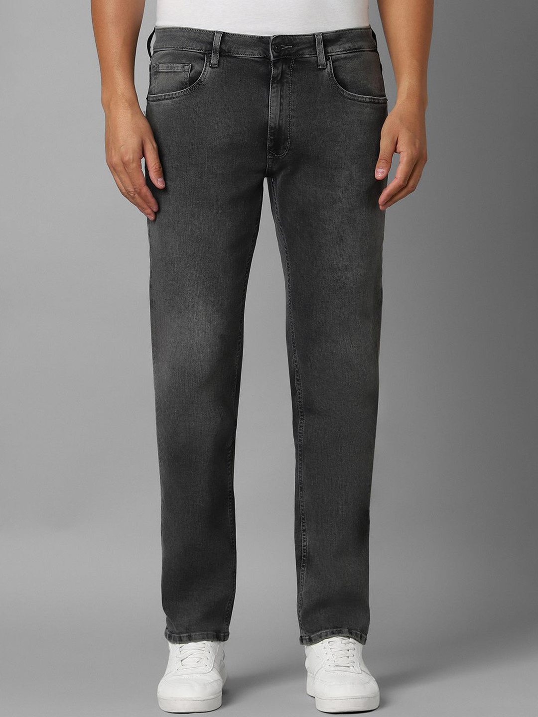 

Louis Philippe Jeans Men Relaxed Fit Light Fade Jeans, Grey