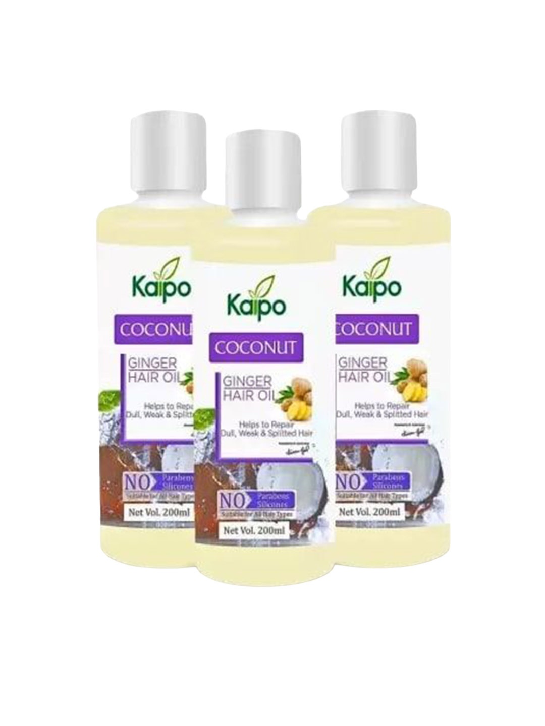 

keva Coconut Ginger Hair Oil- 200 ml, White