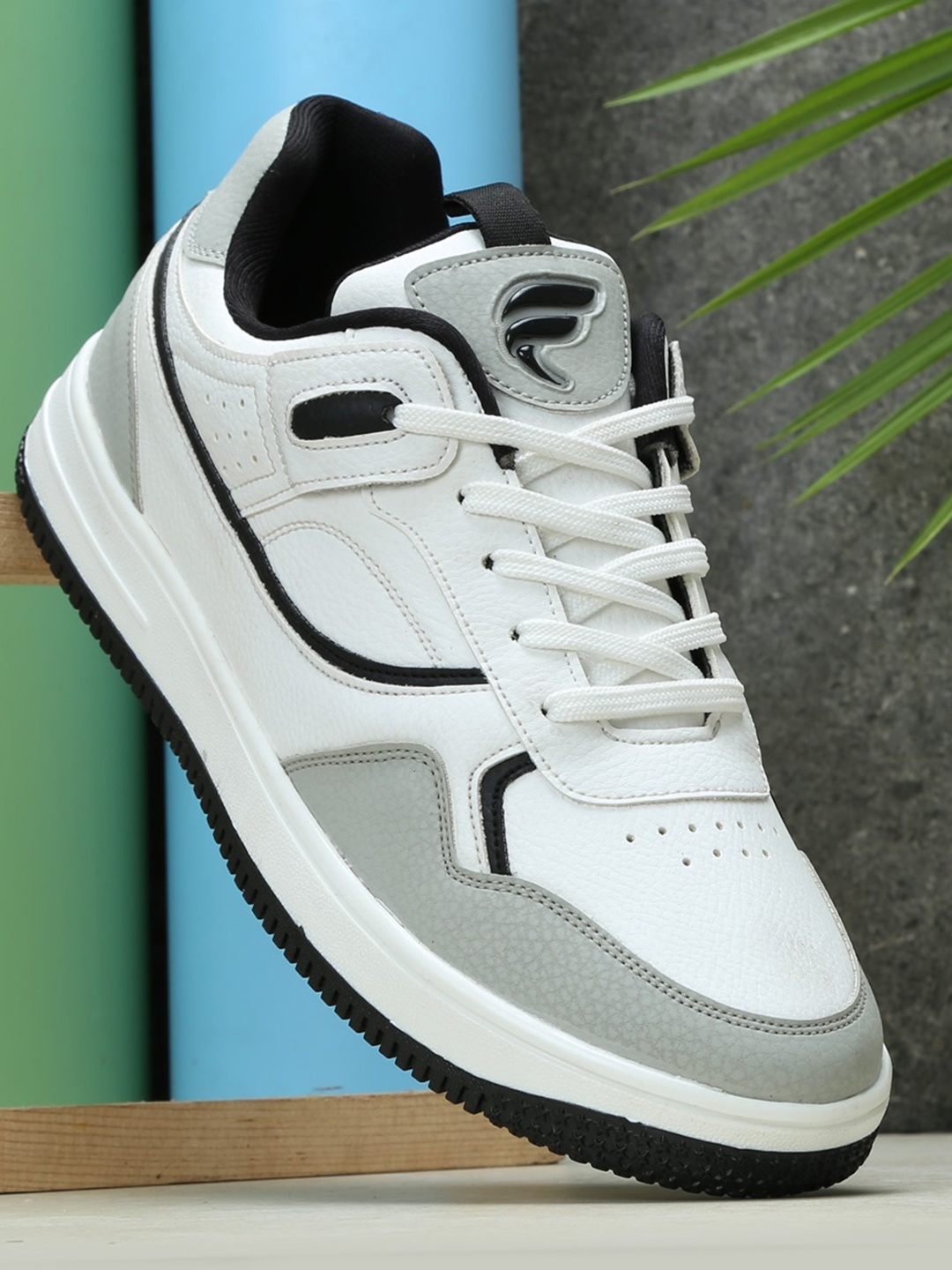 

Field Care Men PU Round Toe Sneakers, Grey