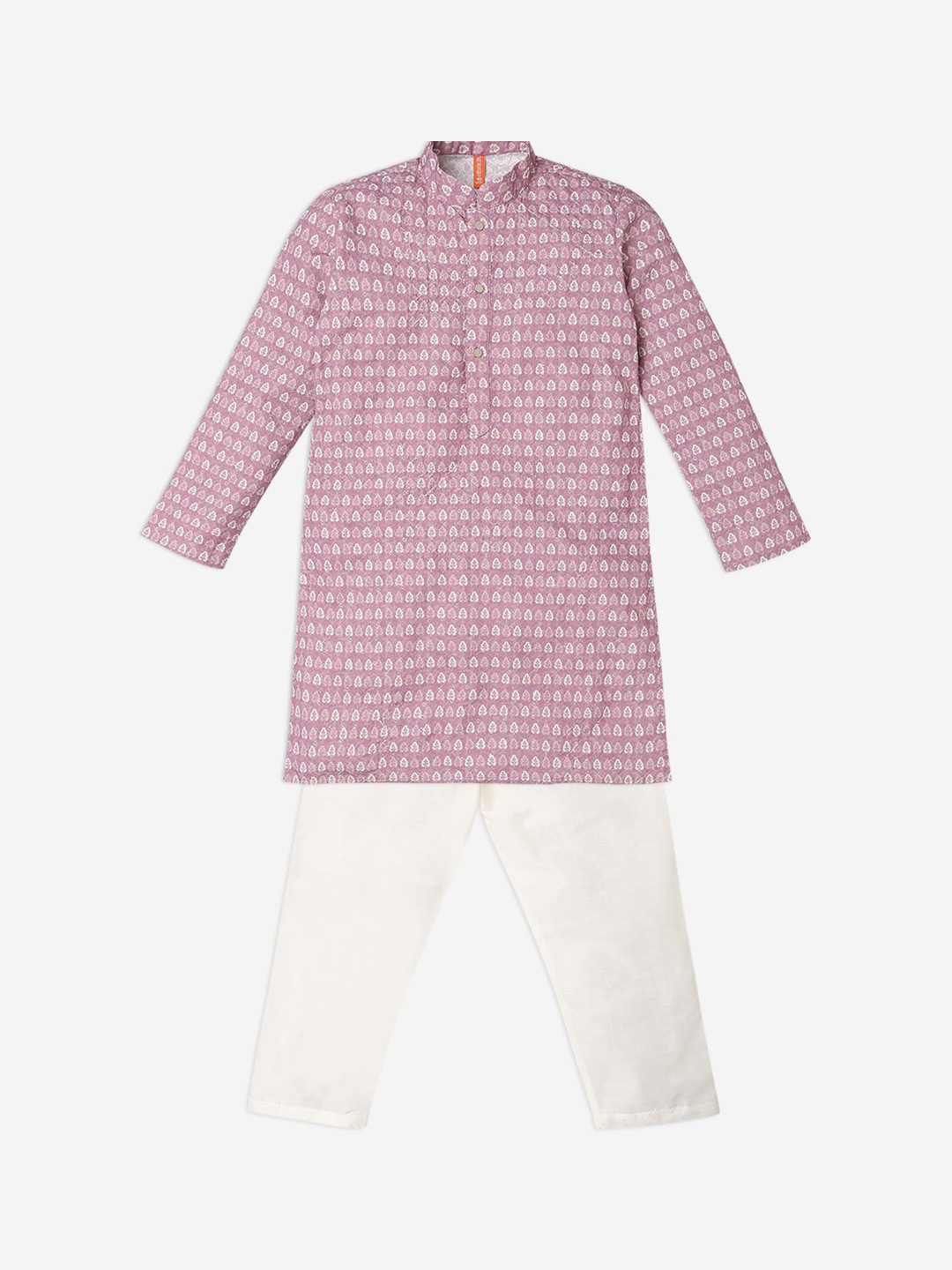 

Ethnicity Boys Ethnic Motifs Printed Regular Straight Kurta with Trousers, Pink