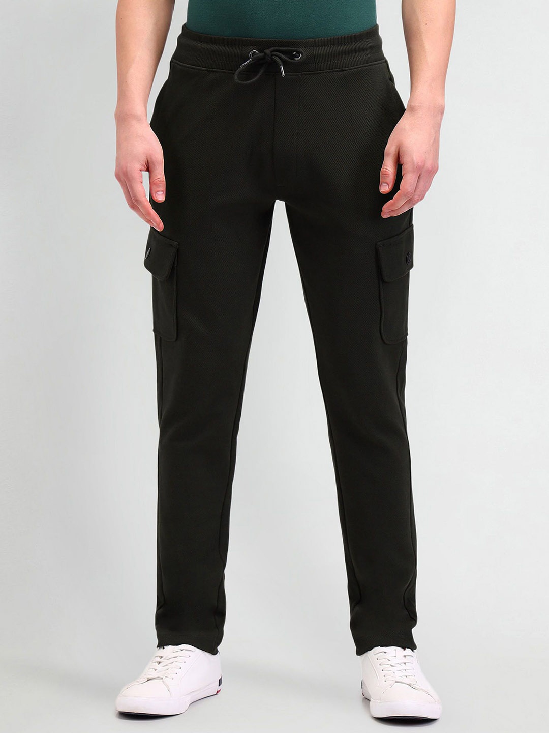 

U.S. Polo Assn. Denim Co. Men Mid-Rise Regular Trousers, Green