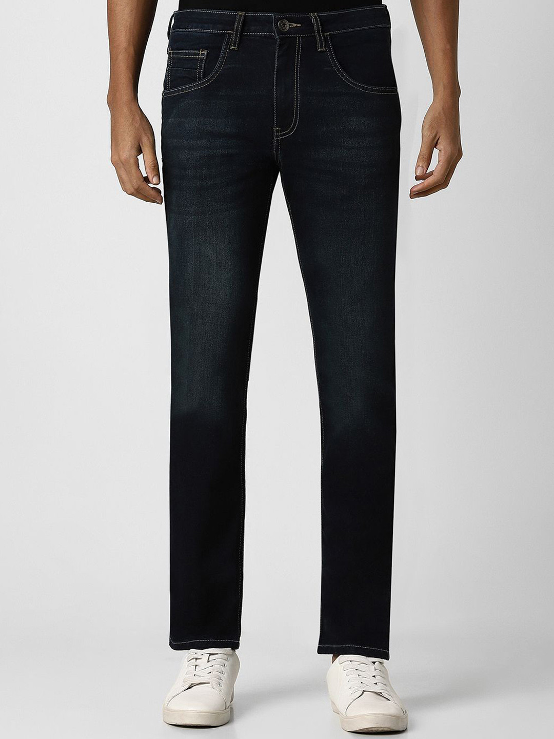 

VAN HEUSEN DENIM LABS Men Slim Fit Light Fade Jeans, Navy blue