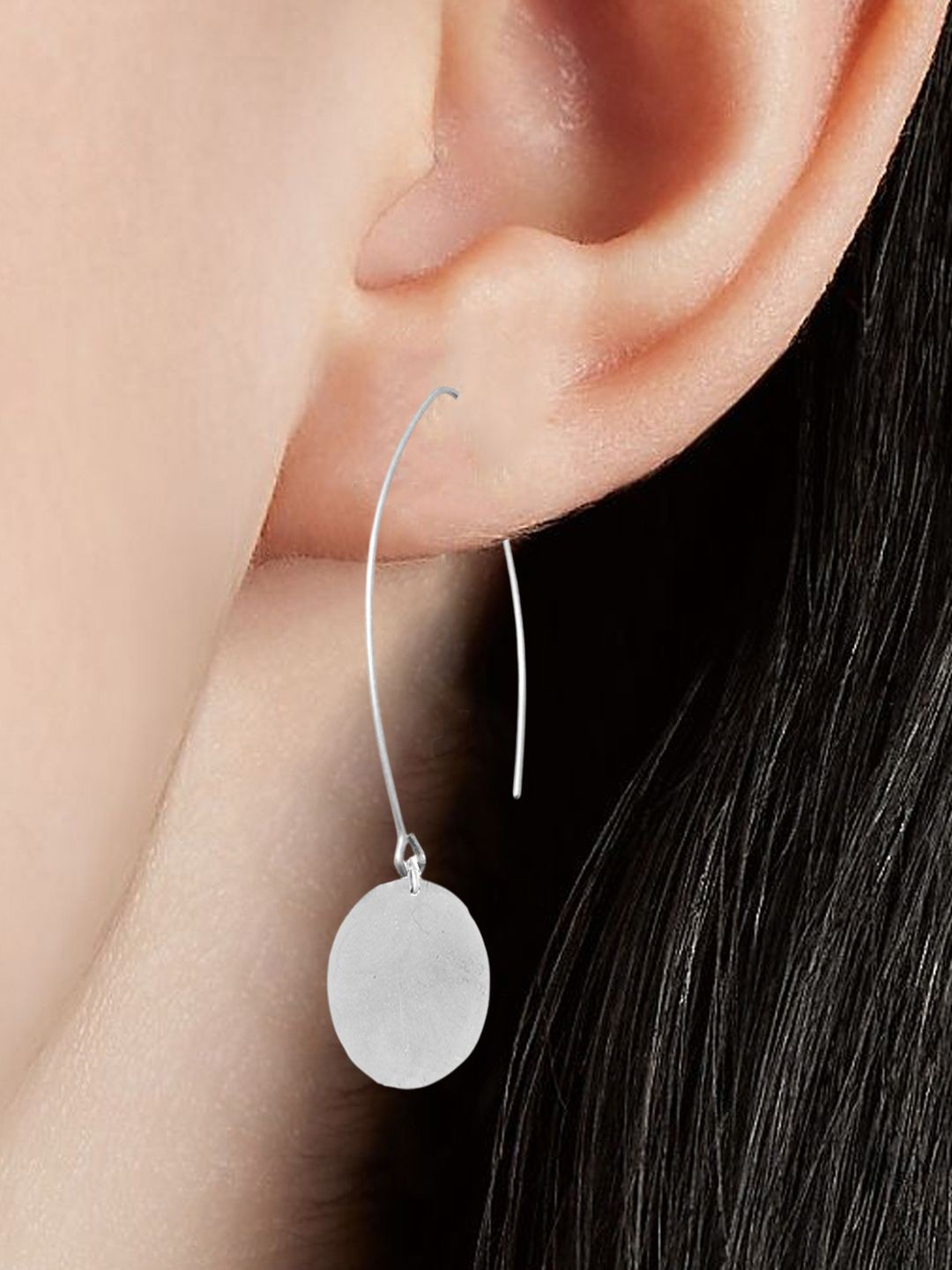 

Goldnera Contemporary Drop Earrings, Silver