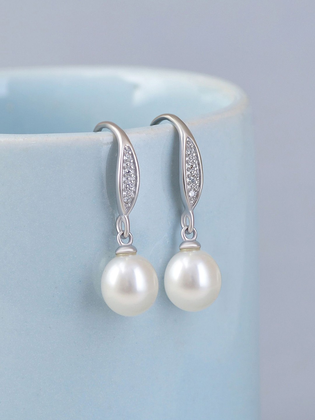 

Ornate Jewels 925 Sterling Silver Freshwater Pearl Drop Earrings