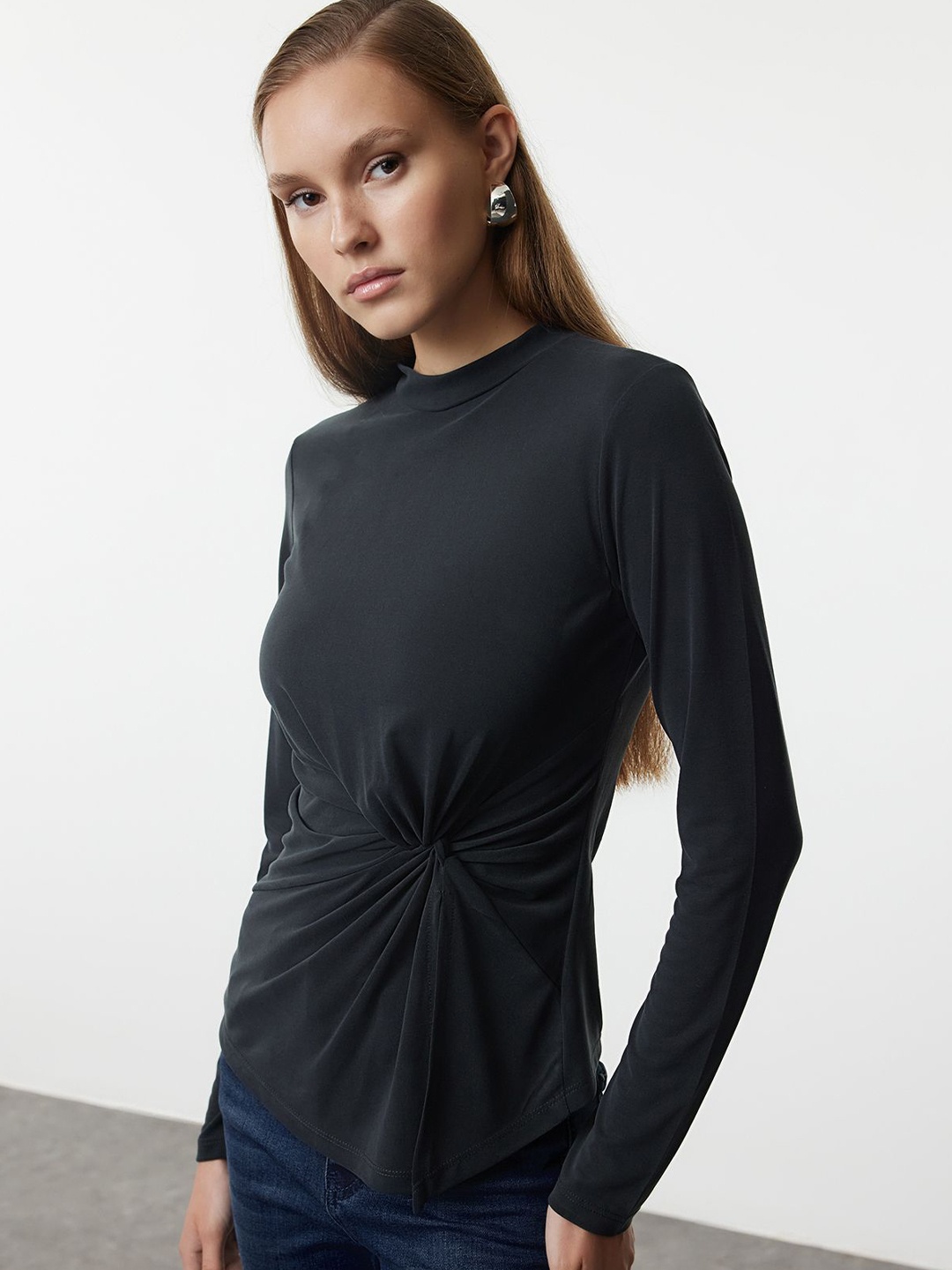 

Trendyol Slit Sleeve Top, Na