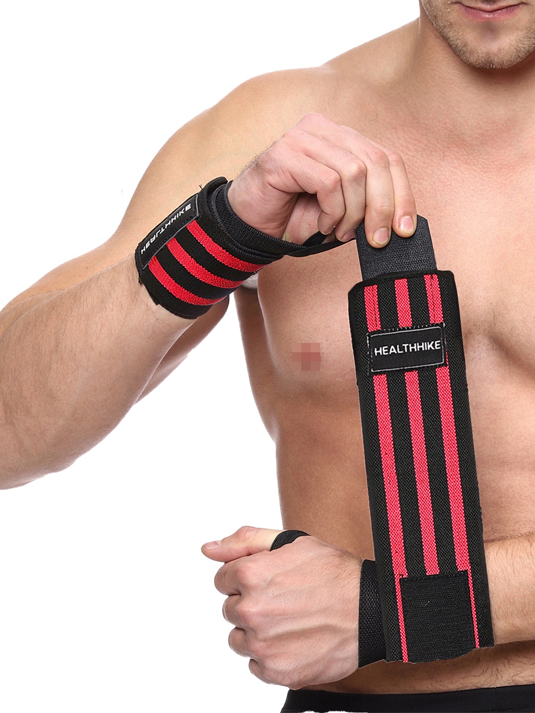 

HealthHike Set of 2 Adjustable Wrist Supporter Band, Red