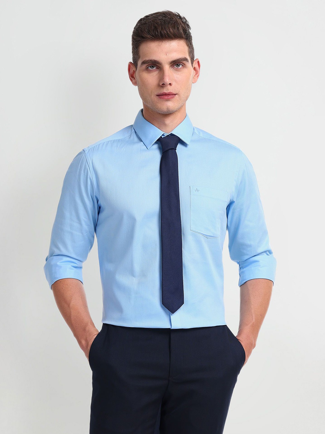 

Arrow Men Slim Fit Opaque Formal Shirt, Blue