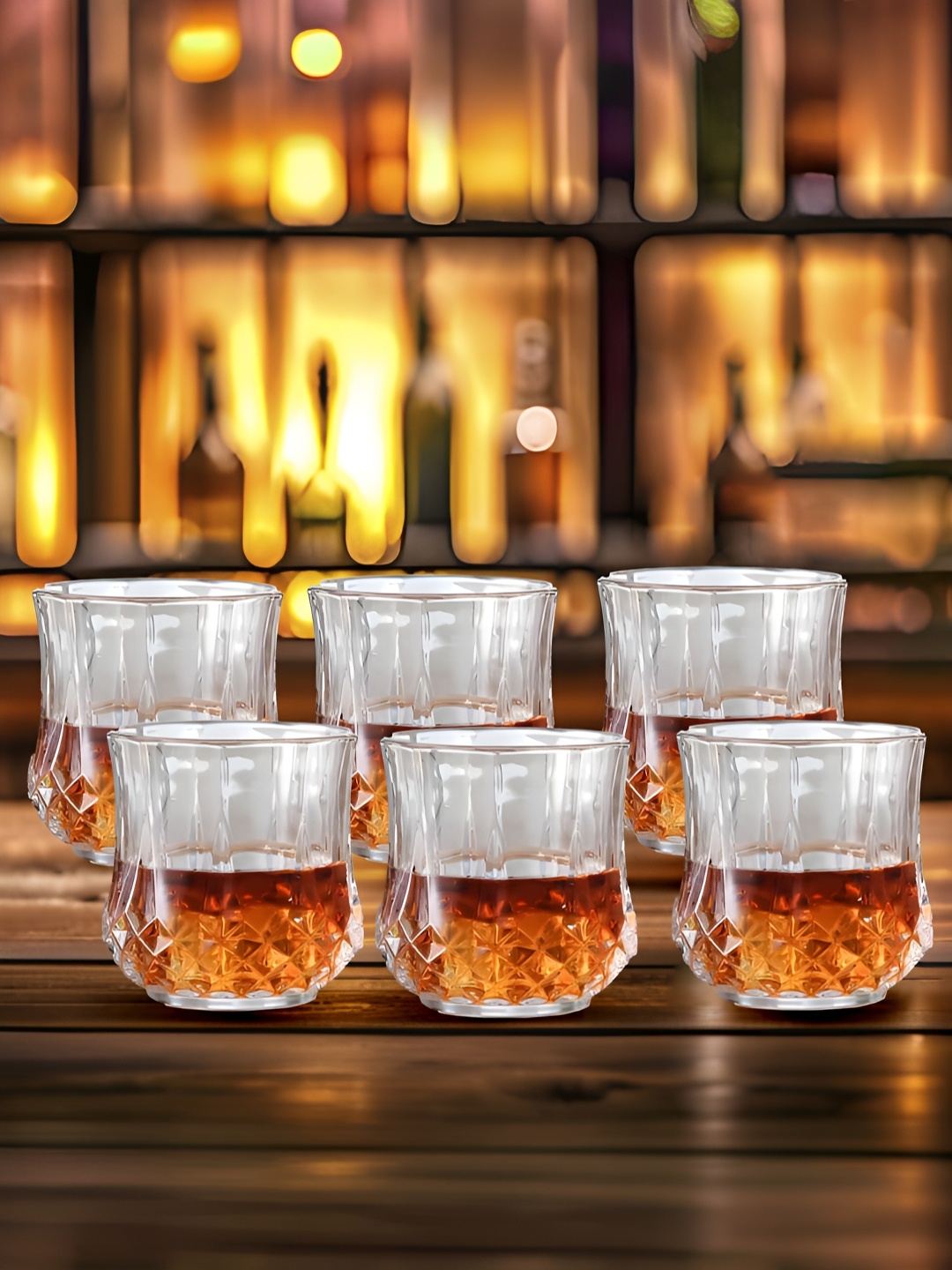 

The Better Home Transparent 6 Pieces Borosilicate Glass Whiskey Glass 200 ml Each