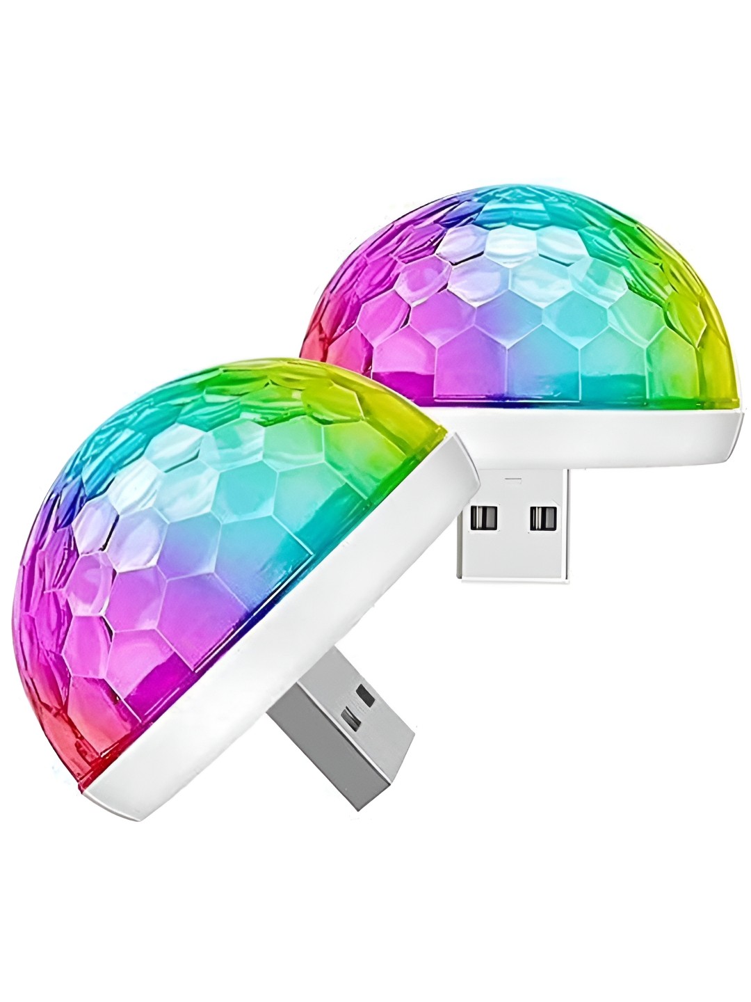 

WENS White USB Mini Disco Light,Multi Colors LED Car Atmosphere Light