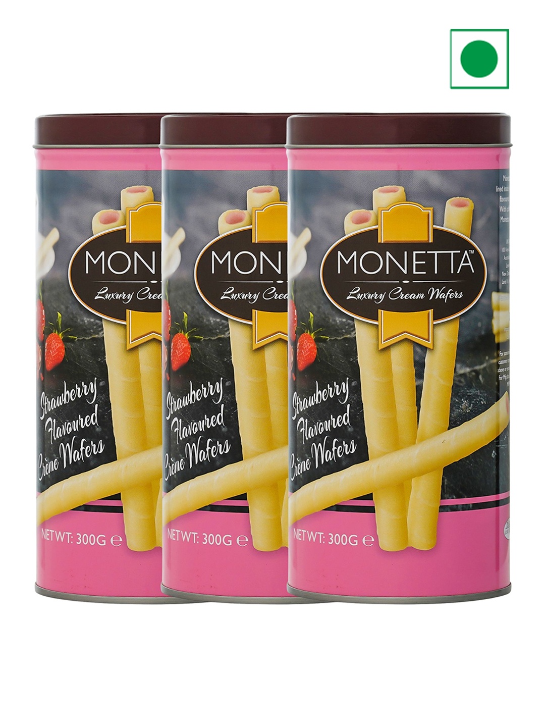 

Monetta Pack Of 3 Wafer Sticks 900g, White