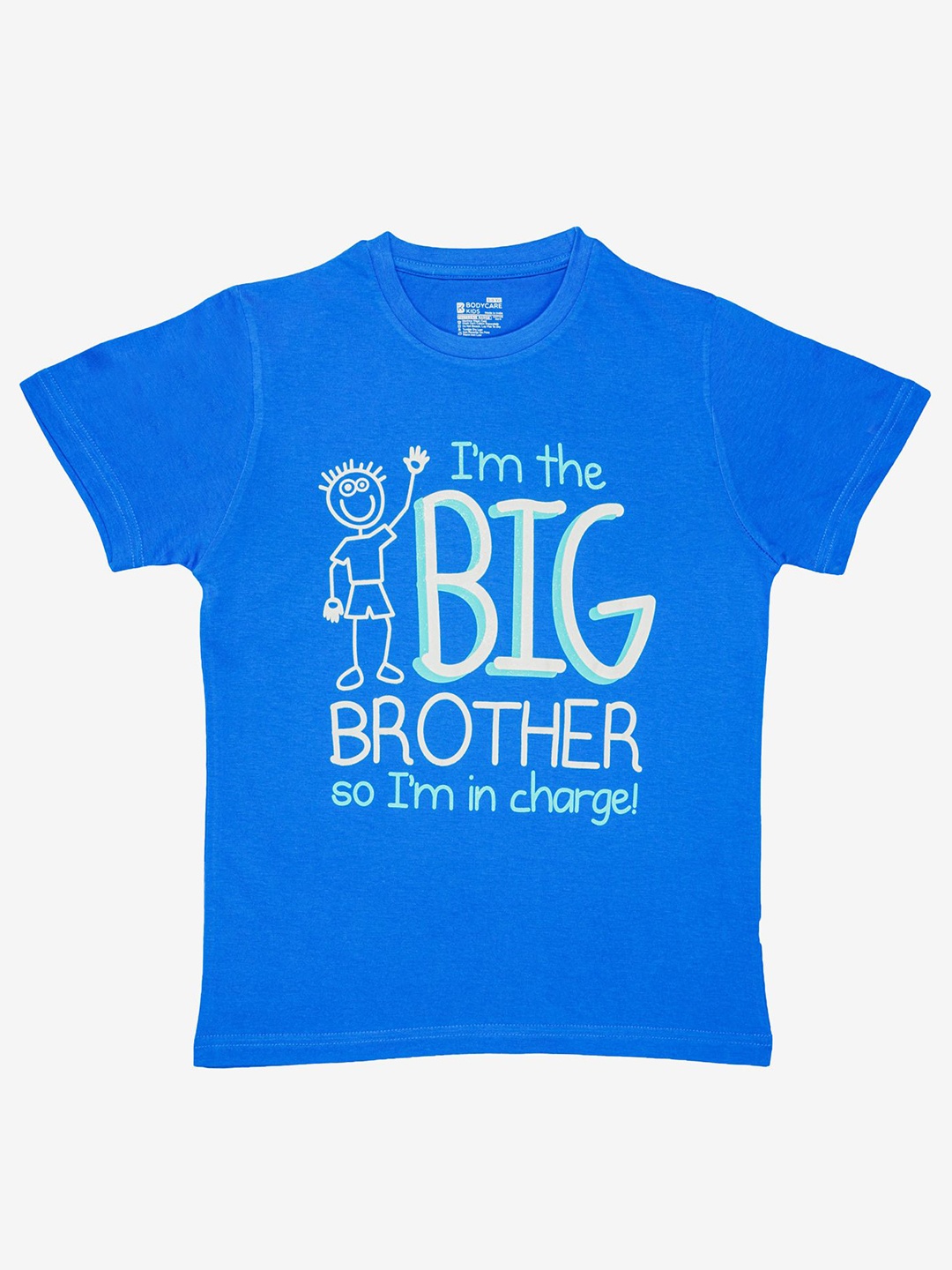 

Bodycare Boys Typography Printed Round Neck Cotton T-shirt, Blue