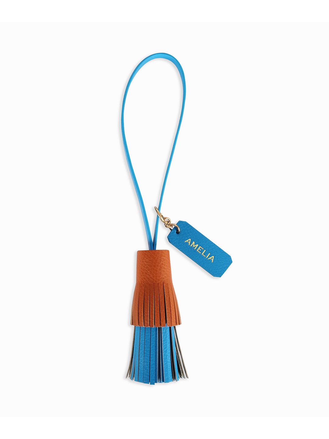 

HIE Textured Leather Structured Shoulder Bag, Blue