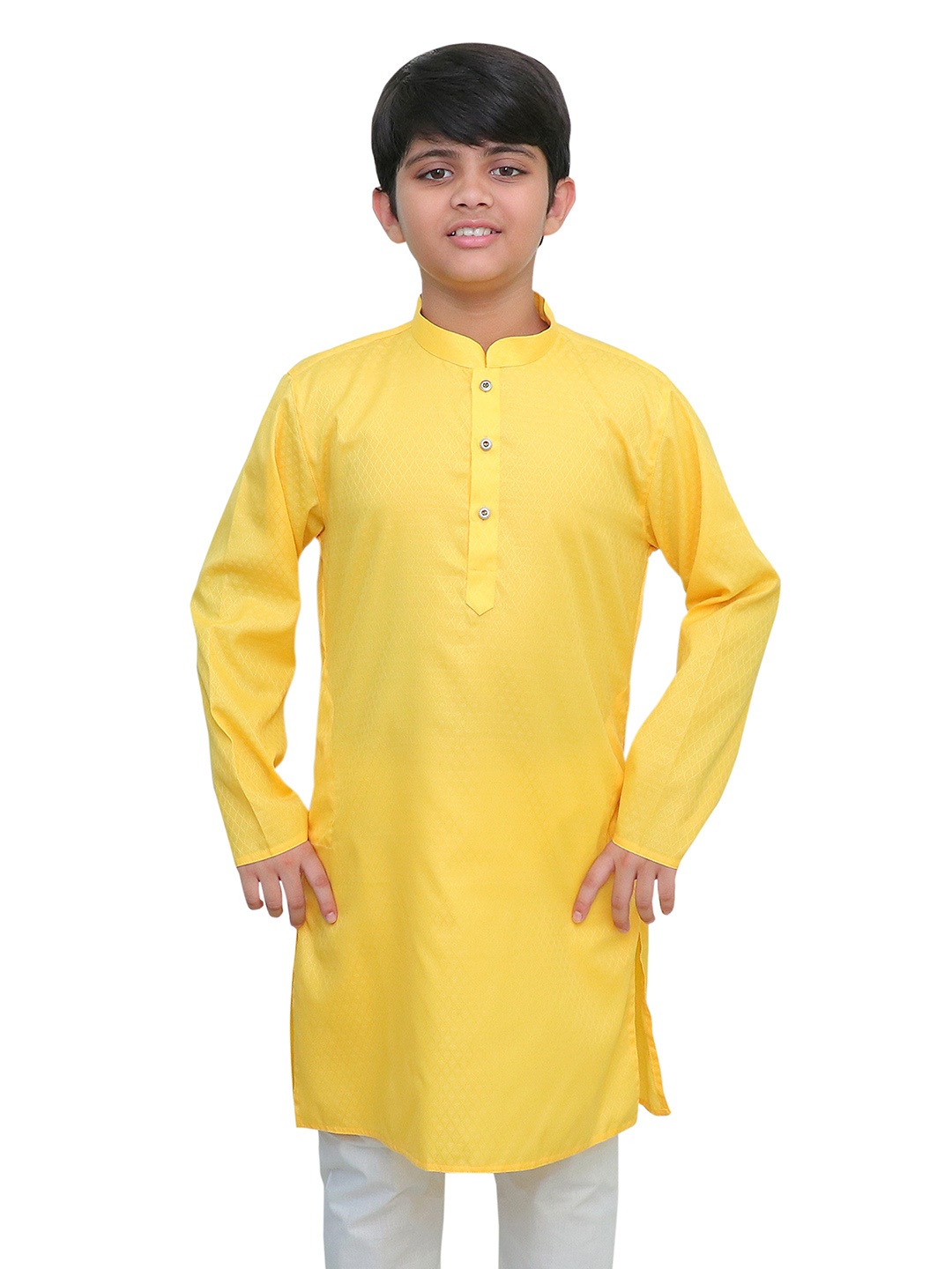 

BAESD Boys Thread Work Dobby Kurta, Yellow