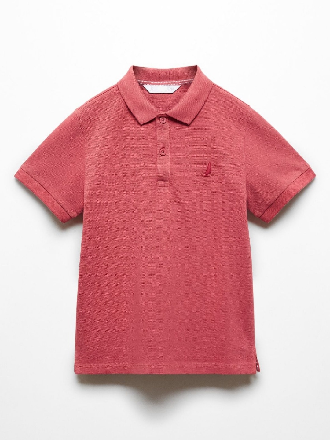 

Alan Jones Boys Solid Polo Collar Cotton T-shirt, Red