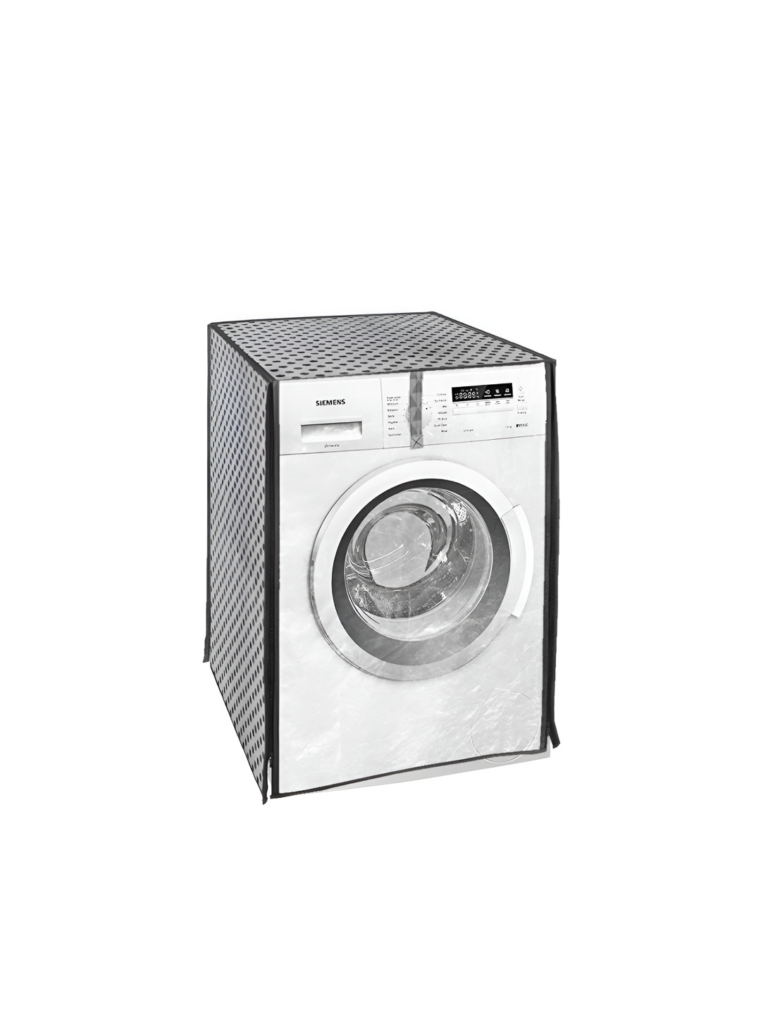 

prettykrafts Grey Printed Washing Machine Cover