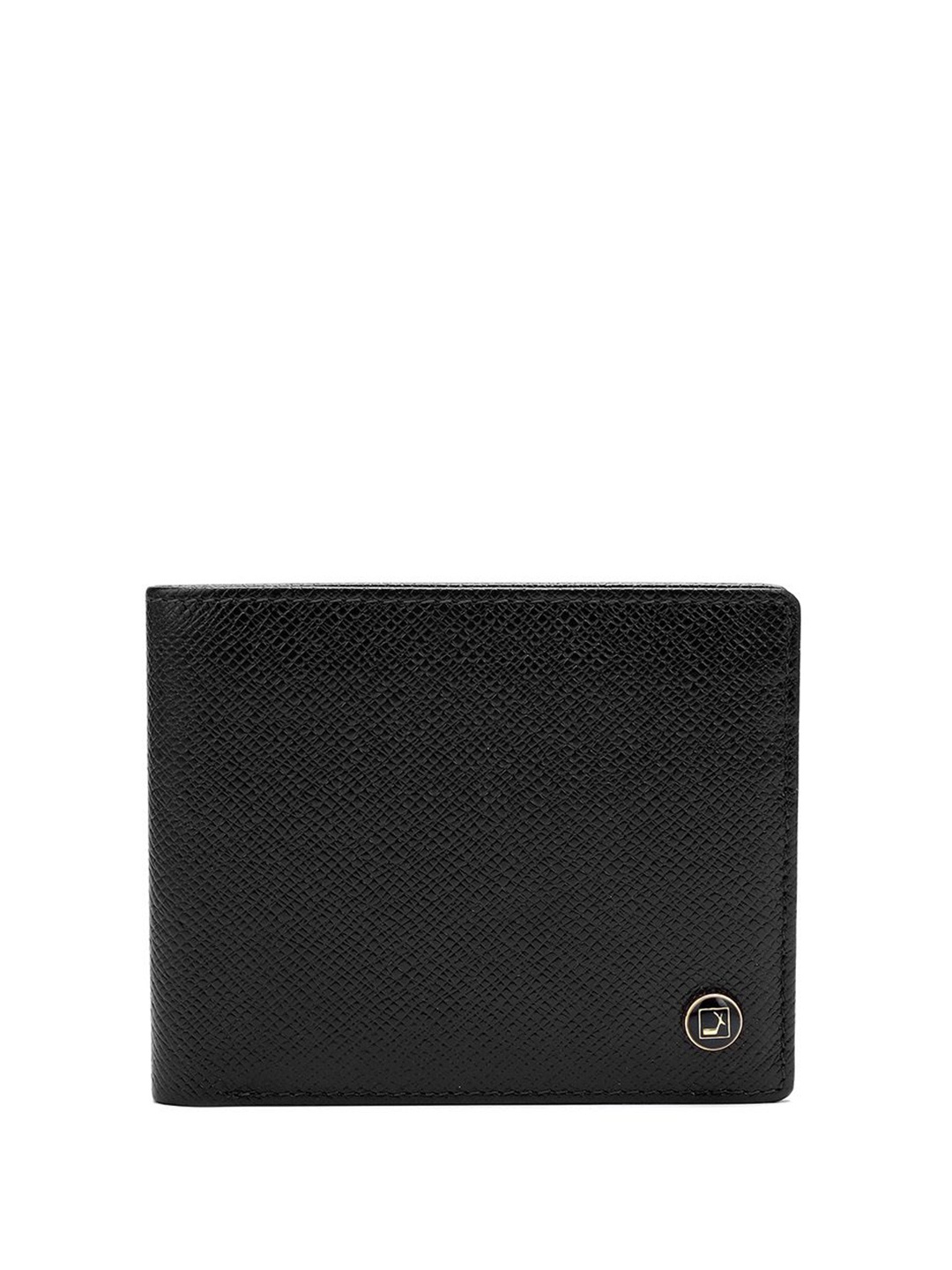 

Da Milano Men Leather Two Fold Wallet, Black