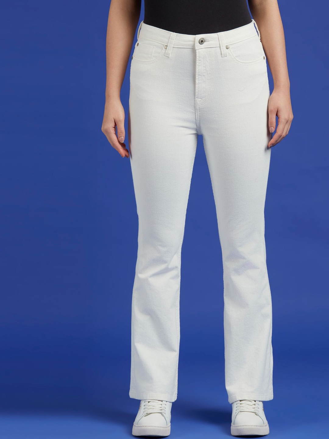 

Pepe Jeans Women Flared High-Rise Trousers, White