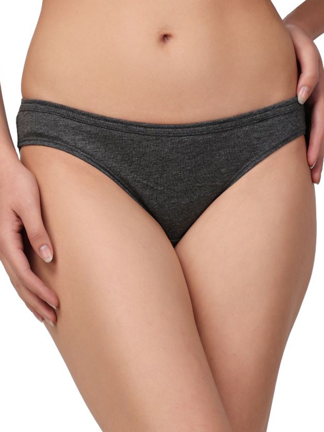 

Louis Bayrad Women Seamless Hipster Briefs, Grey