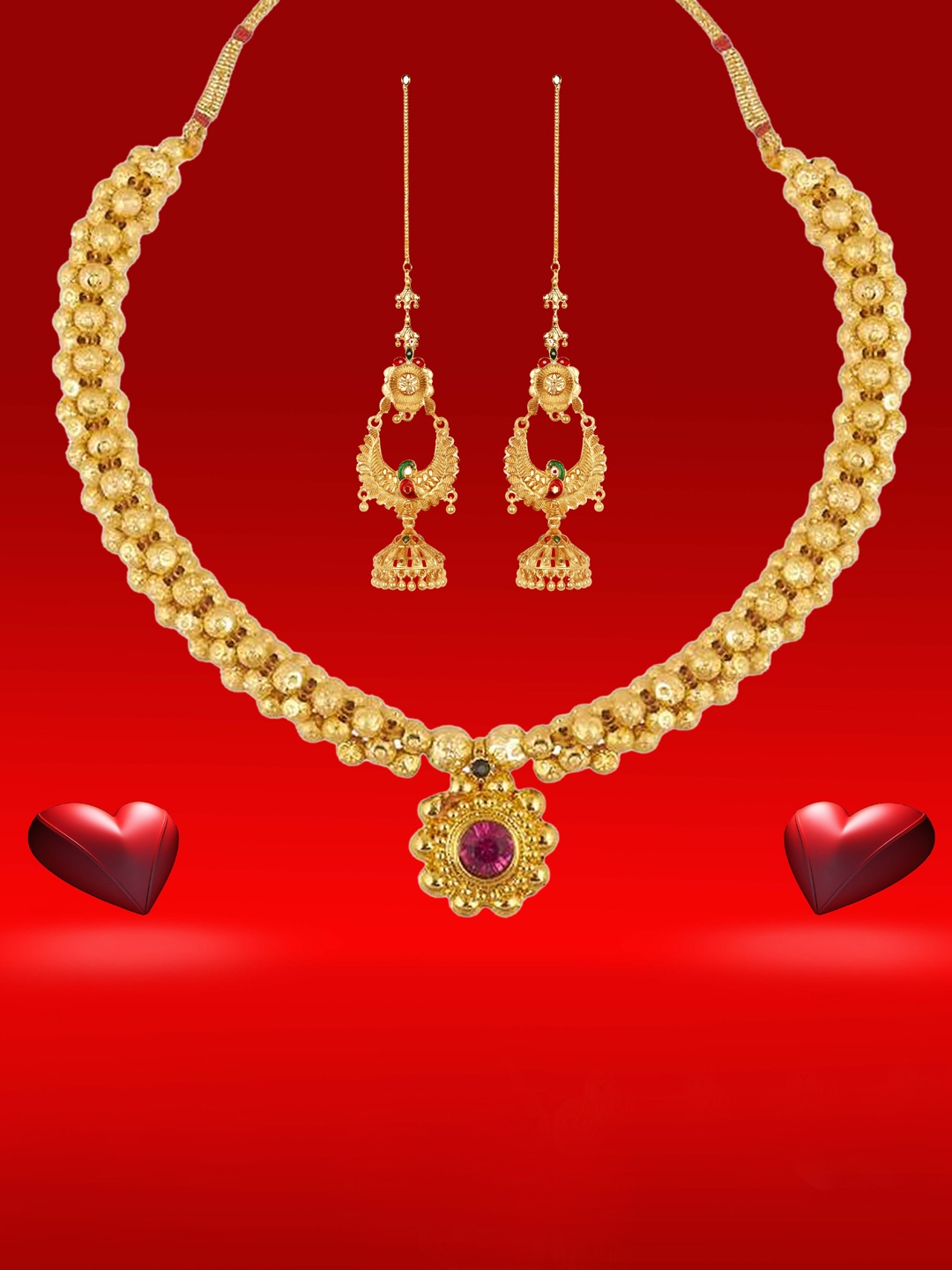 

Heer Collection Gold-Plated Jewellery Set