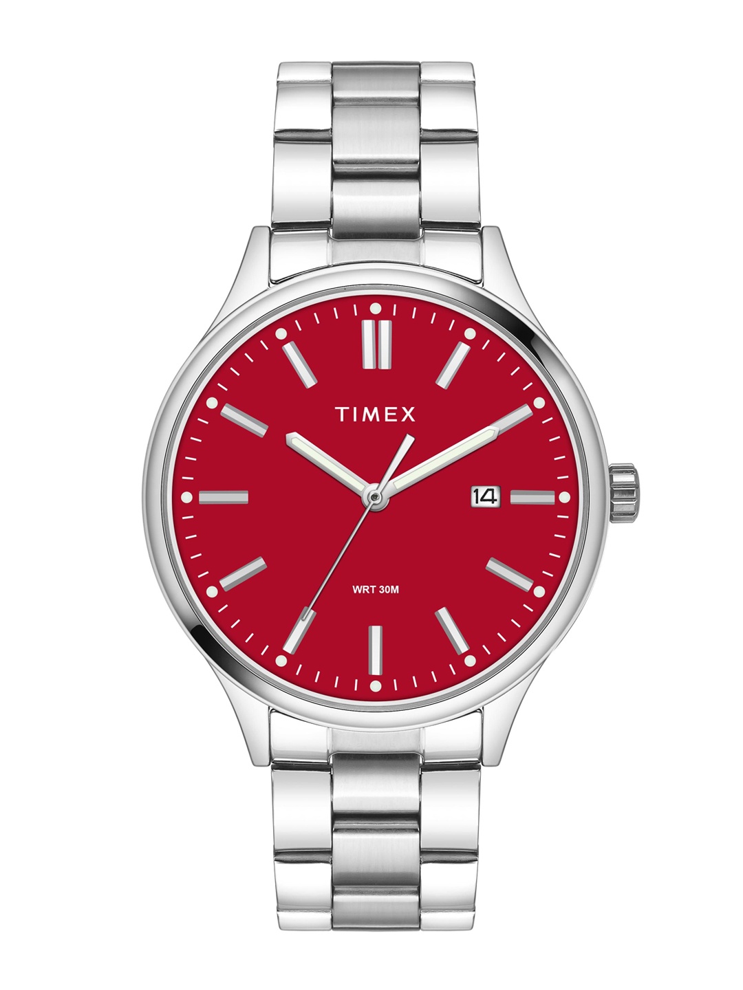 

Timex Men Brass Dial & Stainless Steel Straps Analogue Watch TWEG18431, Red