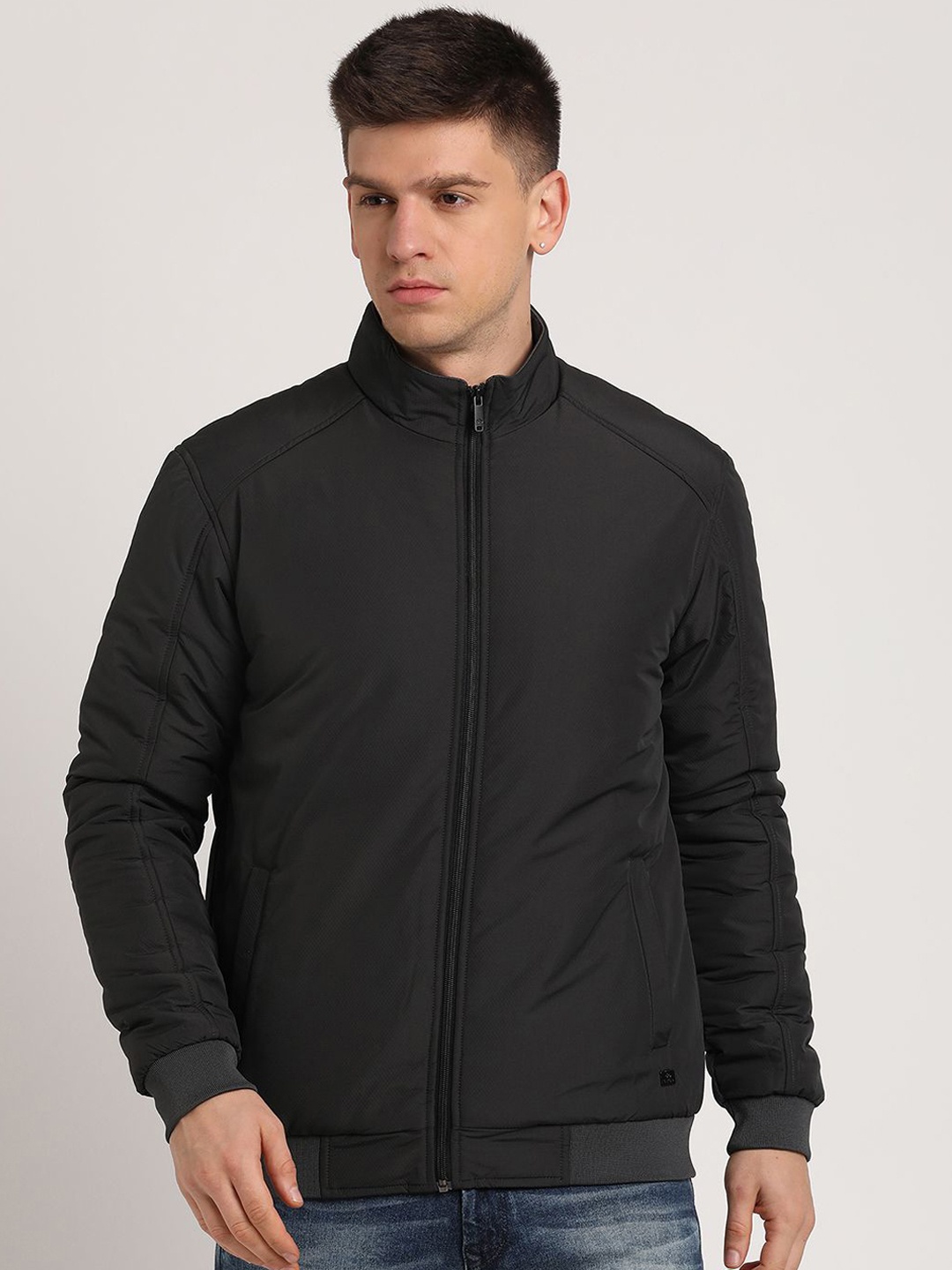 

Turtle Men Windcheater and Water Resistant Padded Jacket, Black