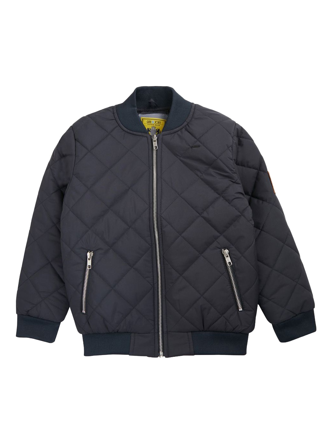 

Gini and Jony Boys Collarless Bomber Jacket, Navy blue