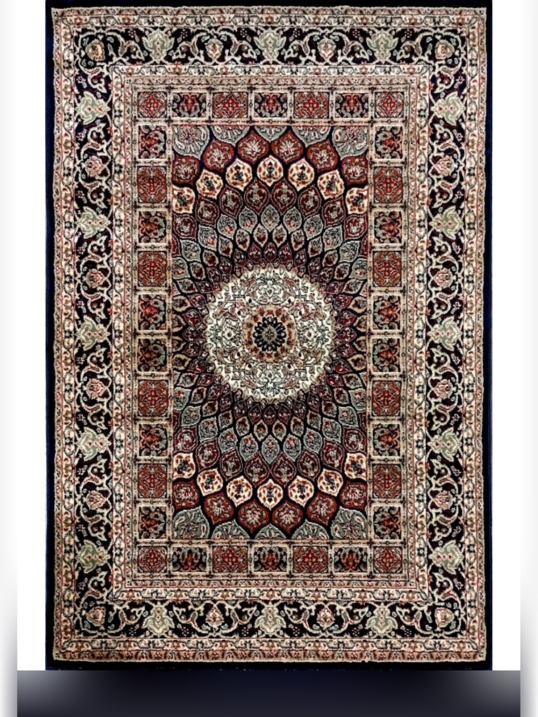 

Carpet Decore Red & Black Ethnic Motifs Printed Nylon Carpet